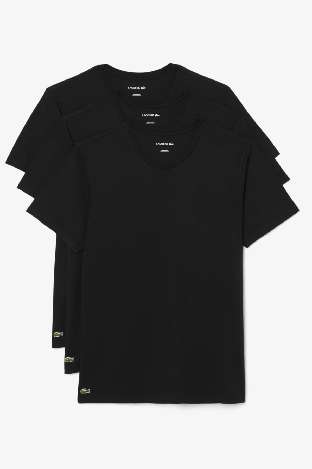 LACOSTE TH9010 UNDERWEAR TEE SHIRT en color NEGRO (3)