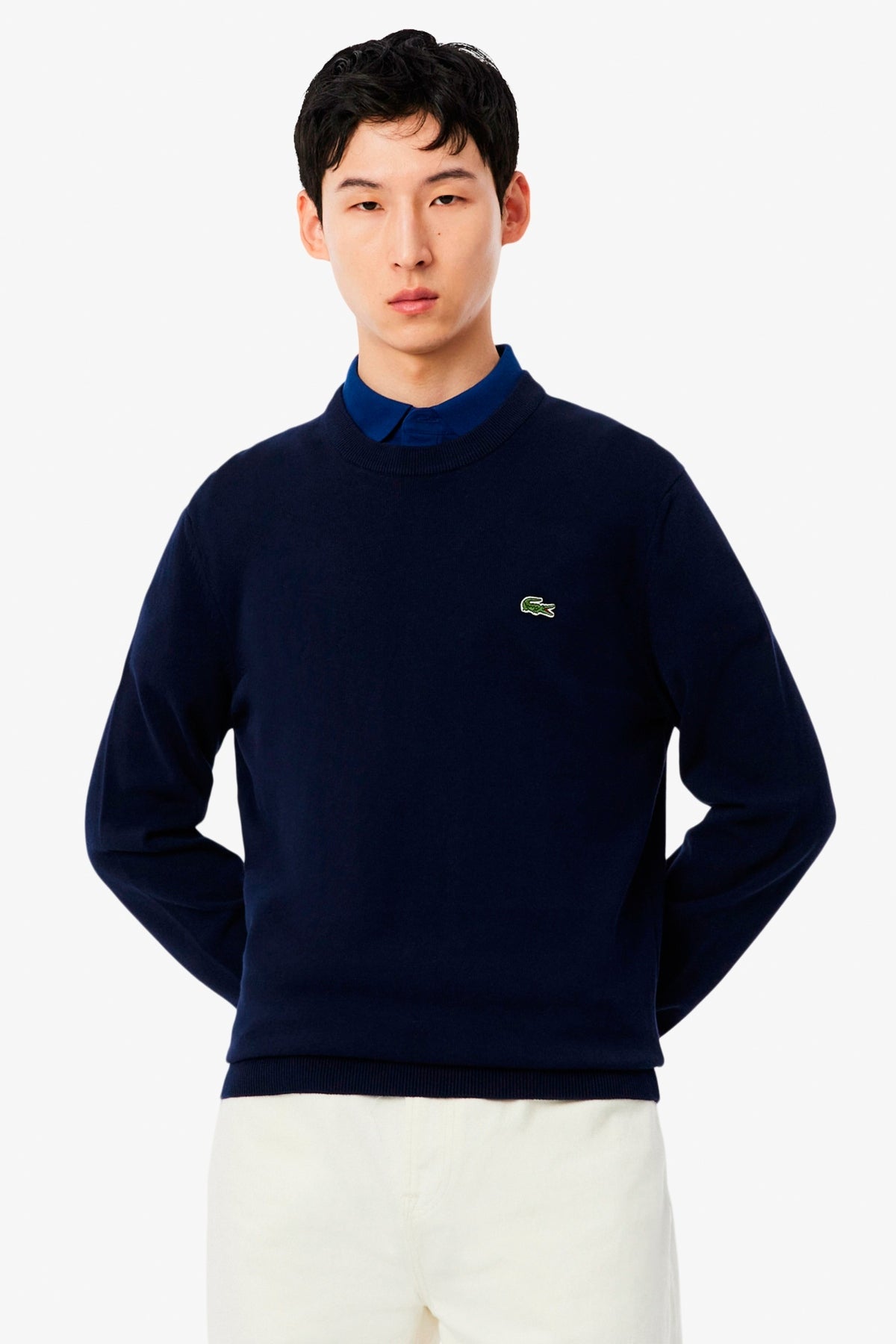 LACOSTE CREWNECKS SWEATERS en color AZUL (1)