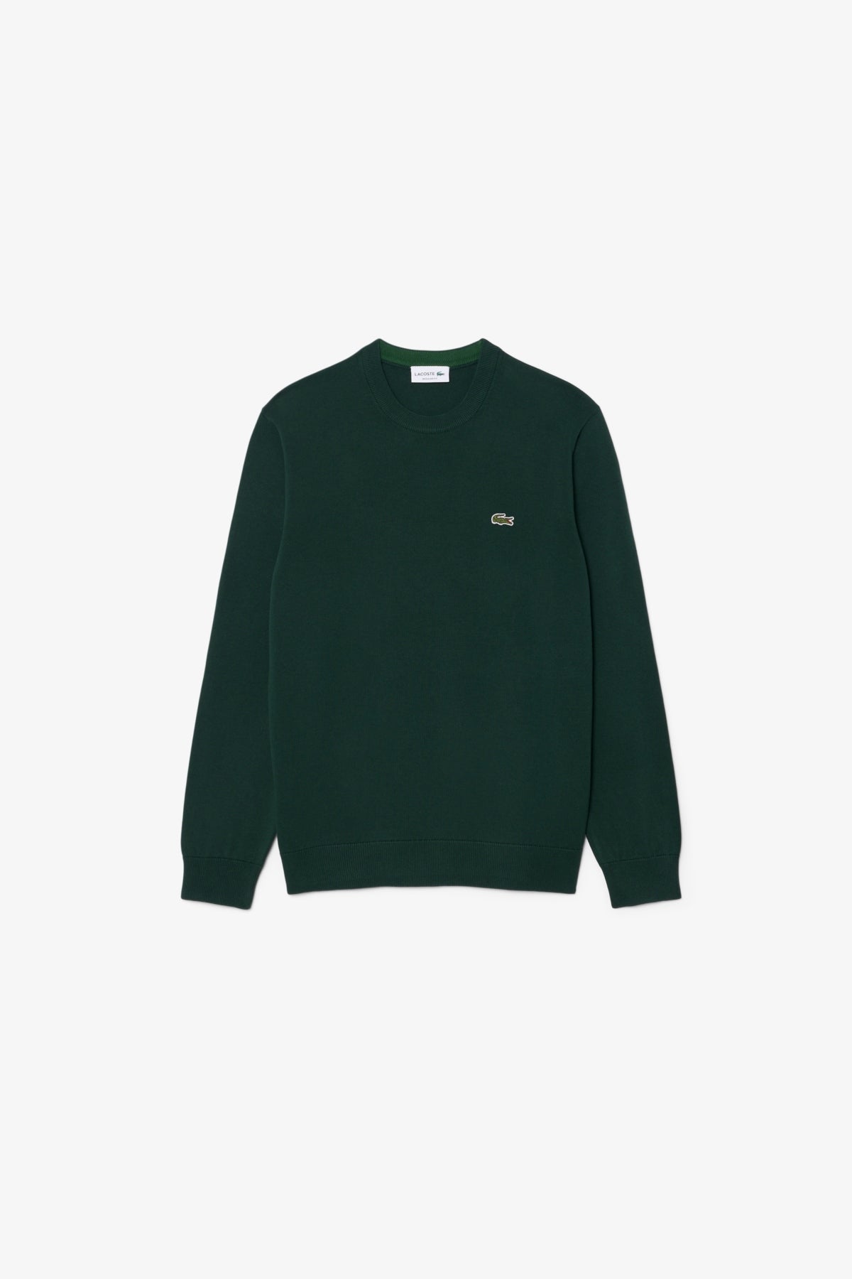 LACOSTE AH1985 CREWNECKS SWEATERS en color VERDE (3)