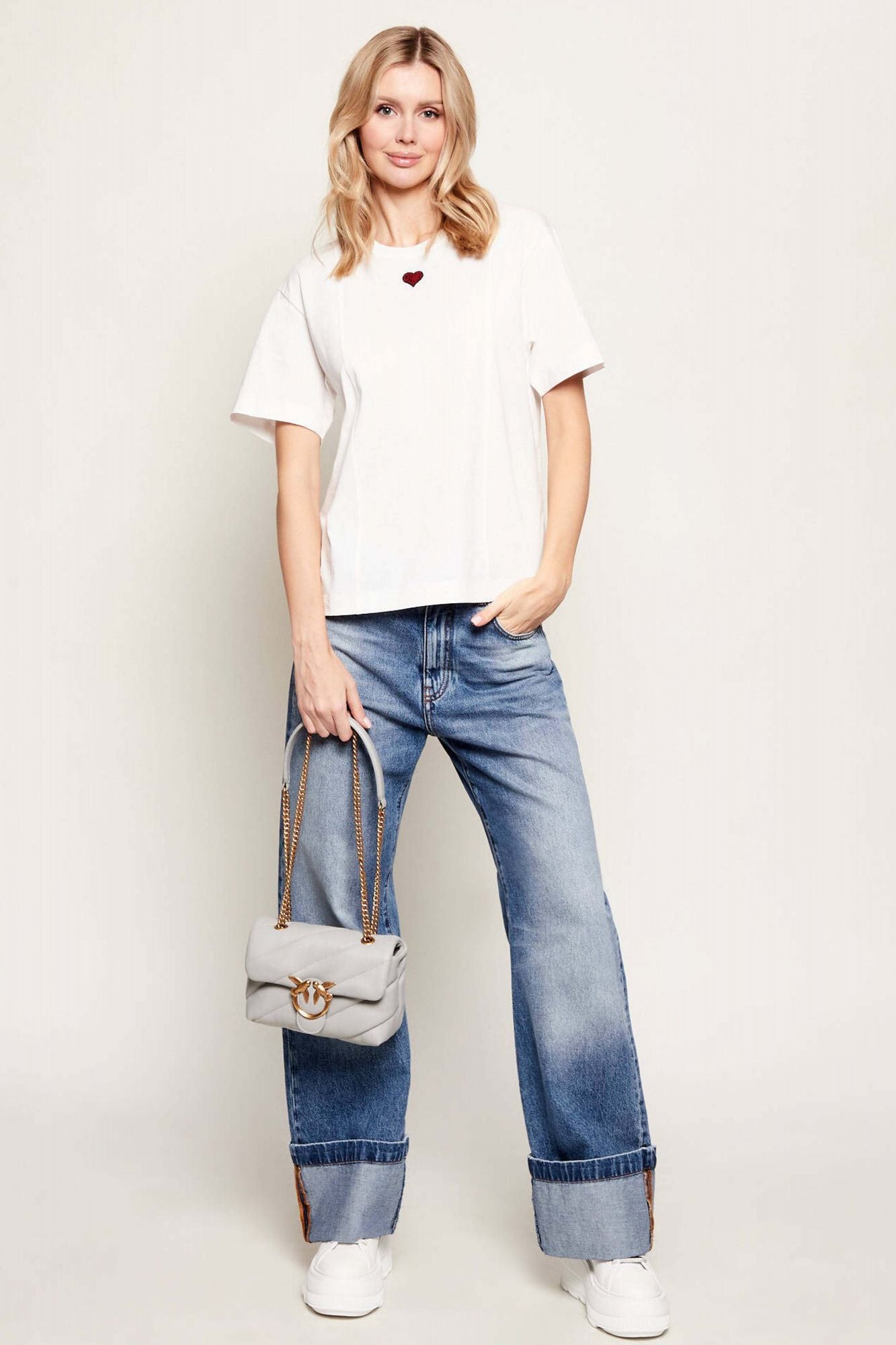 PINKO  LOVE MINI PUFF CL SHEEP en color GRIS (1)