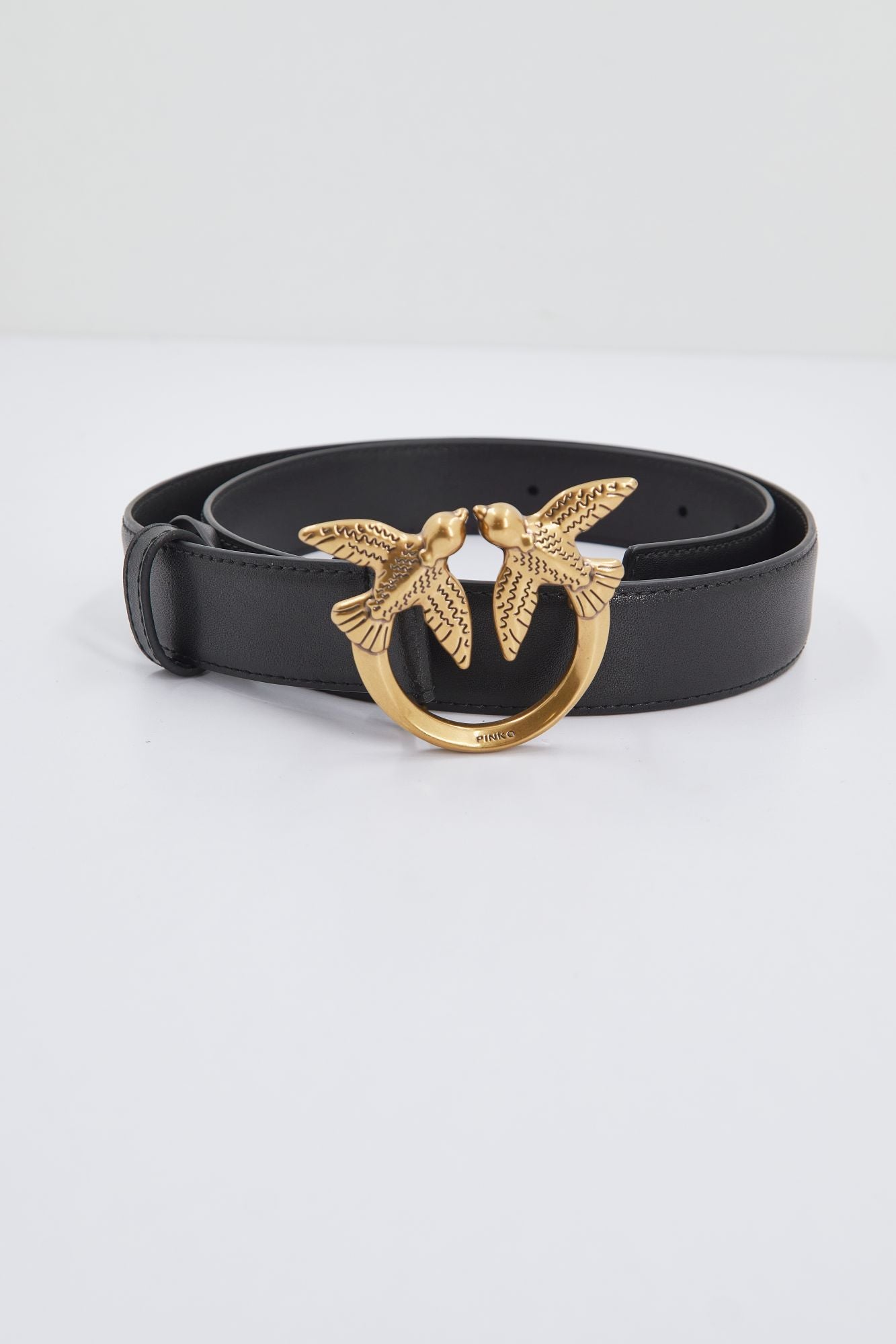 PINKO LOVE BERRY H3 BELT VITE en color NEGRO (1)