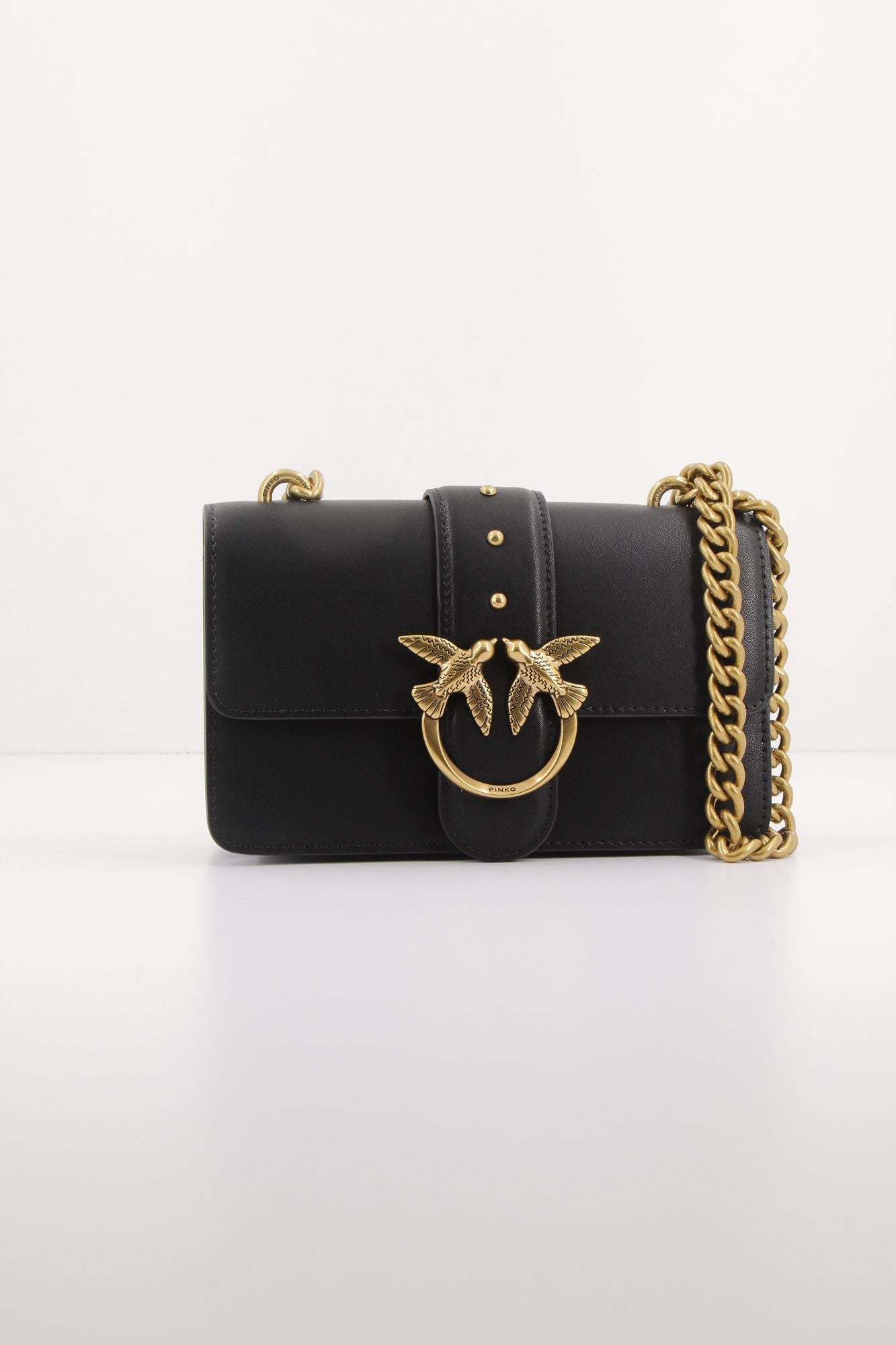 PINKO  LOVE ONE MINI C VITELLO en color NEGRO (1)