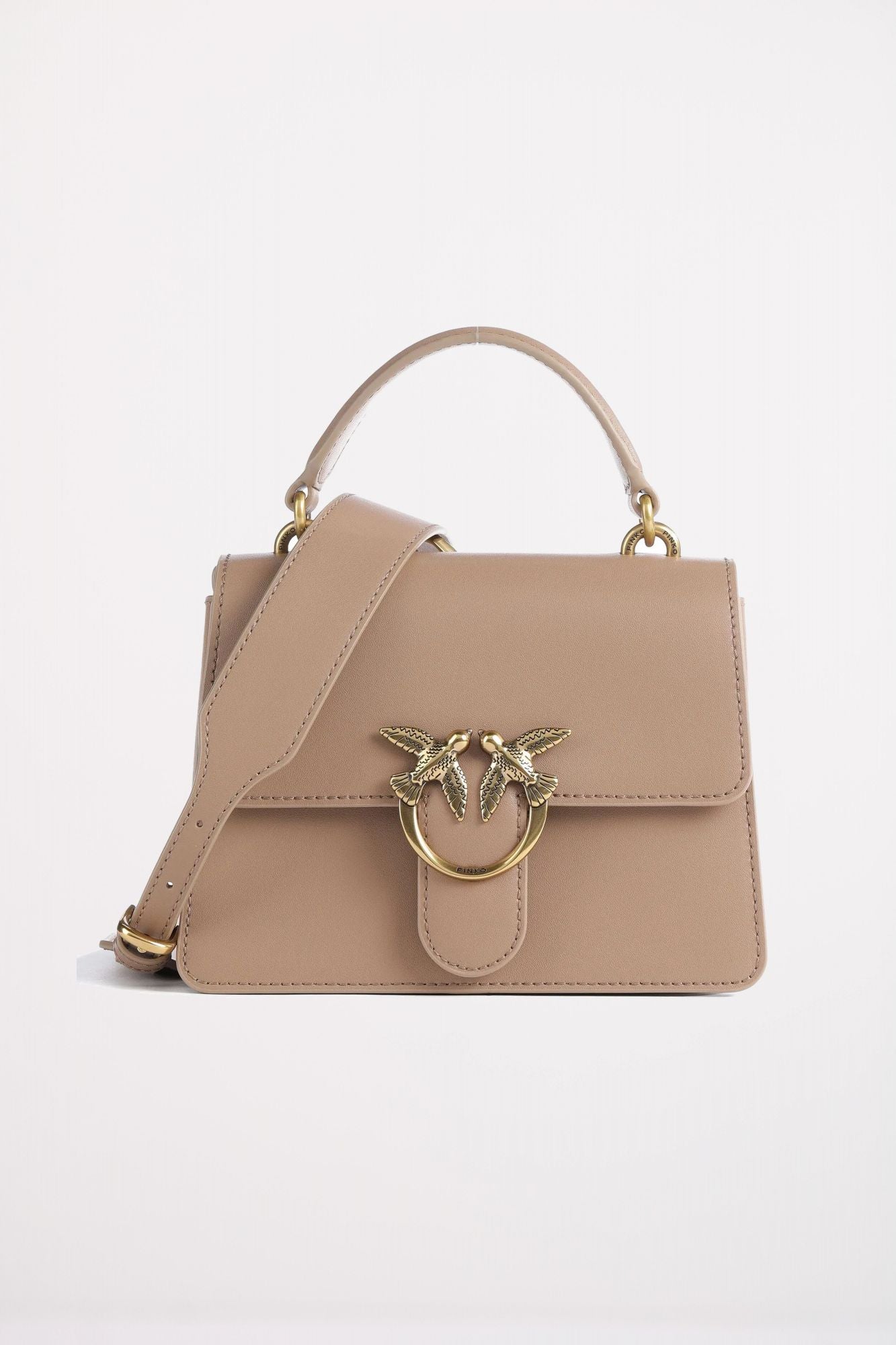 PINKO LOVE ONE TOP HANDLE MIN en color NUDE (1)