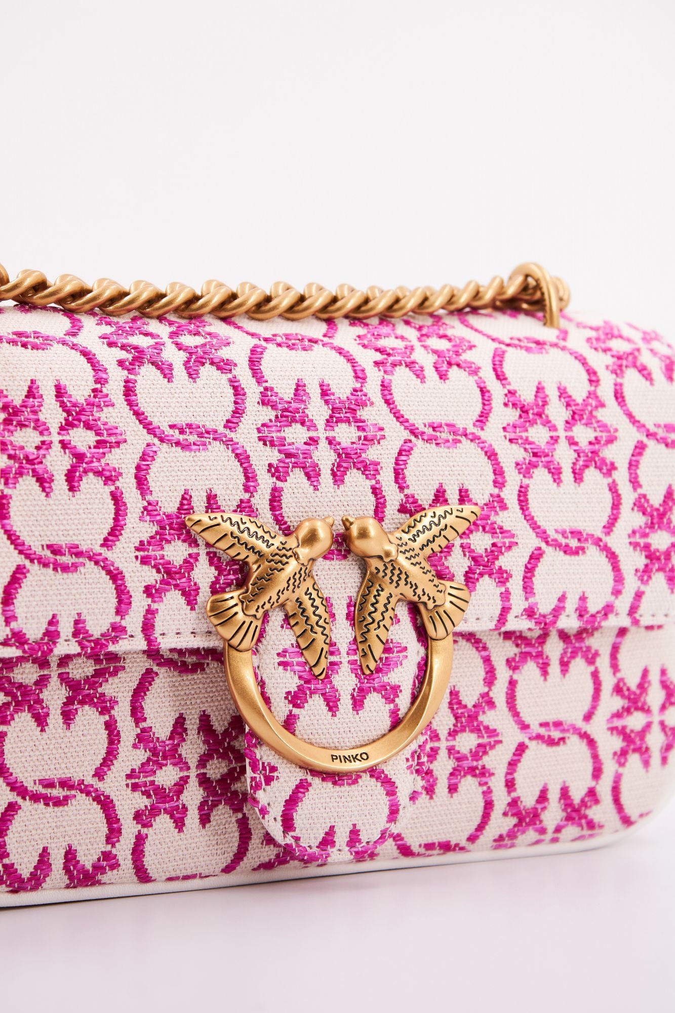 PINKO  LOVE ONE MINI DC SINGLE en color BLANCO (4)