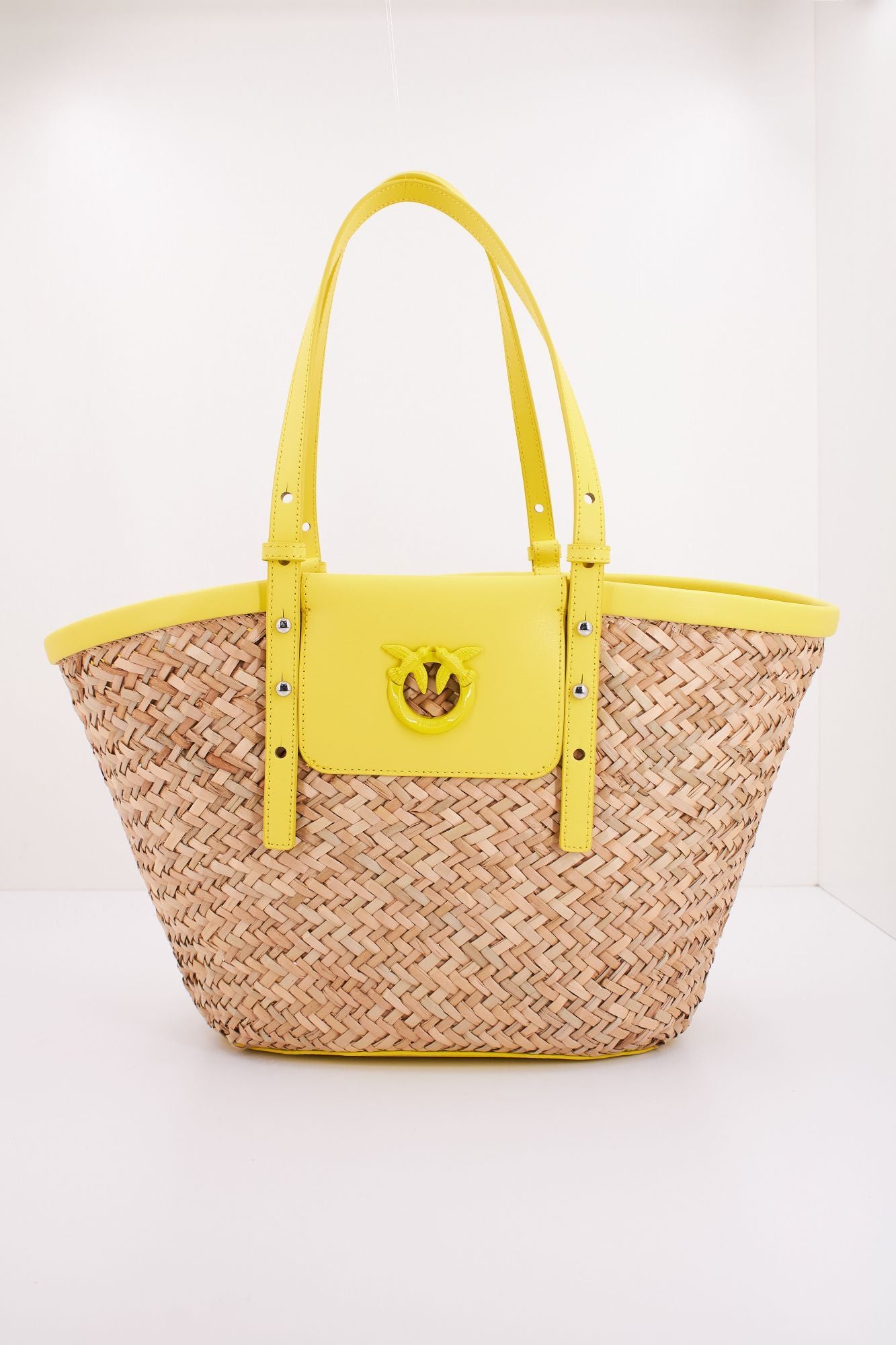 PINKO  LOVE SUMMER BASKET en color AMARILLO (1)