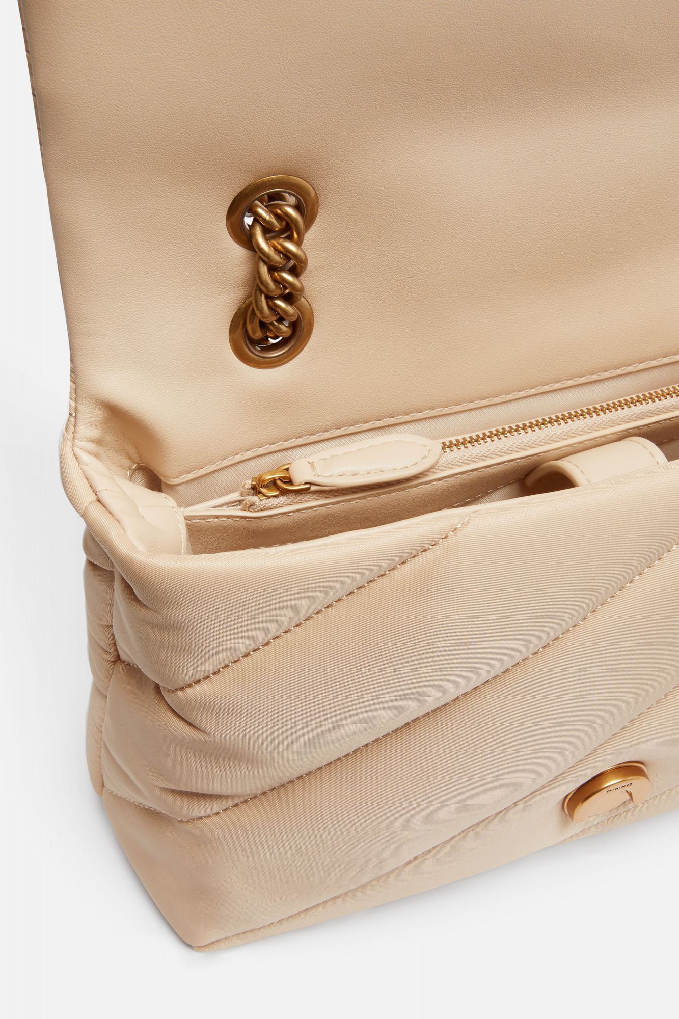 PINKO  LOVE PUFF CLASSIC CL en color BEIS (4)