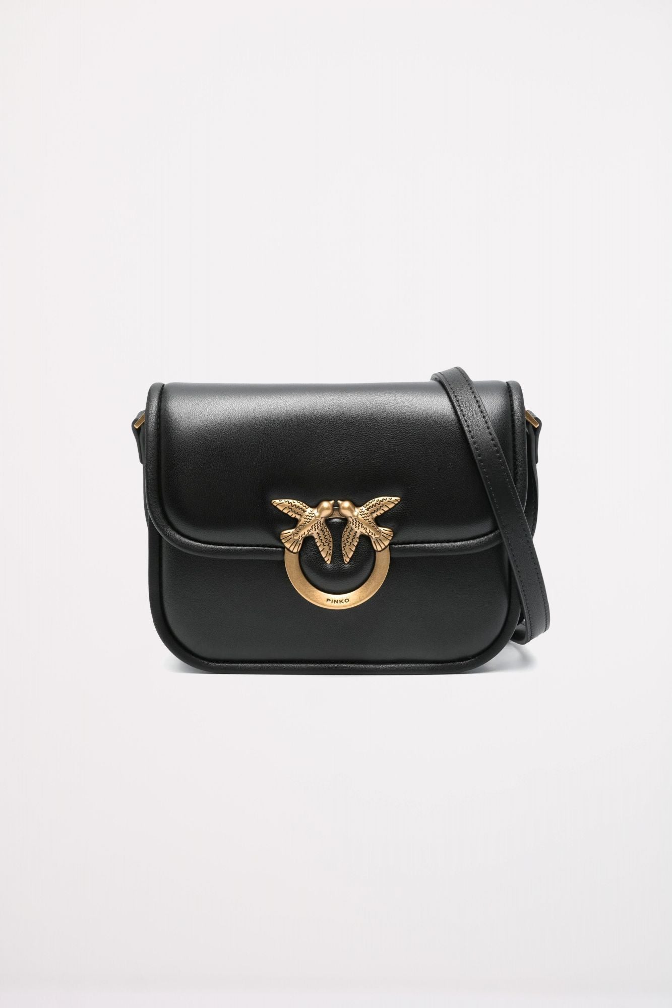 PINKO  LOVE BOX BAG FL M en color NEGRO (1)