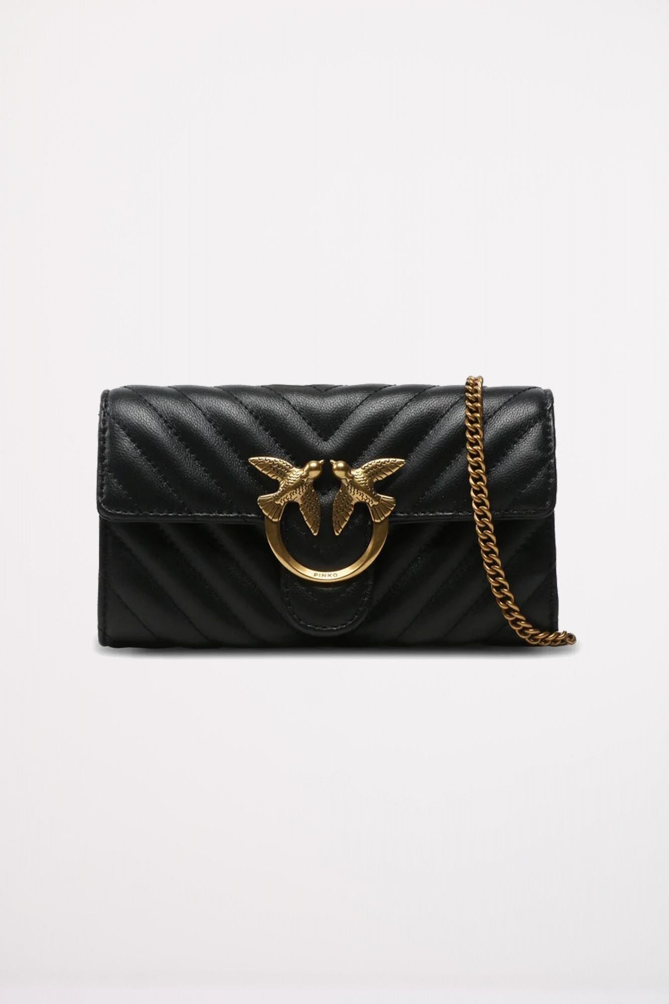 PINKO LOVE MINI ICON WALLET en color NEGRO (1)