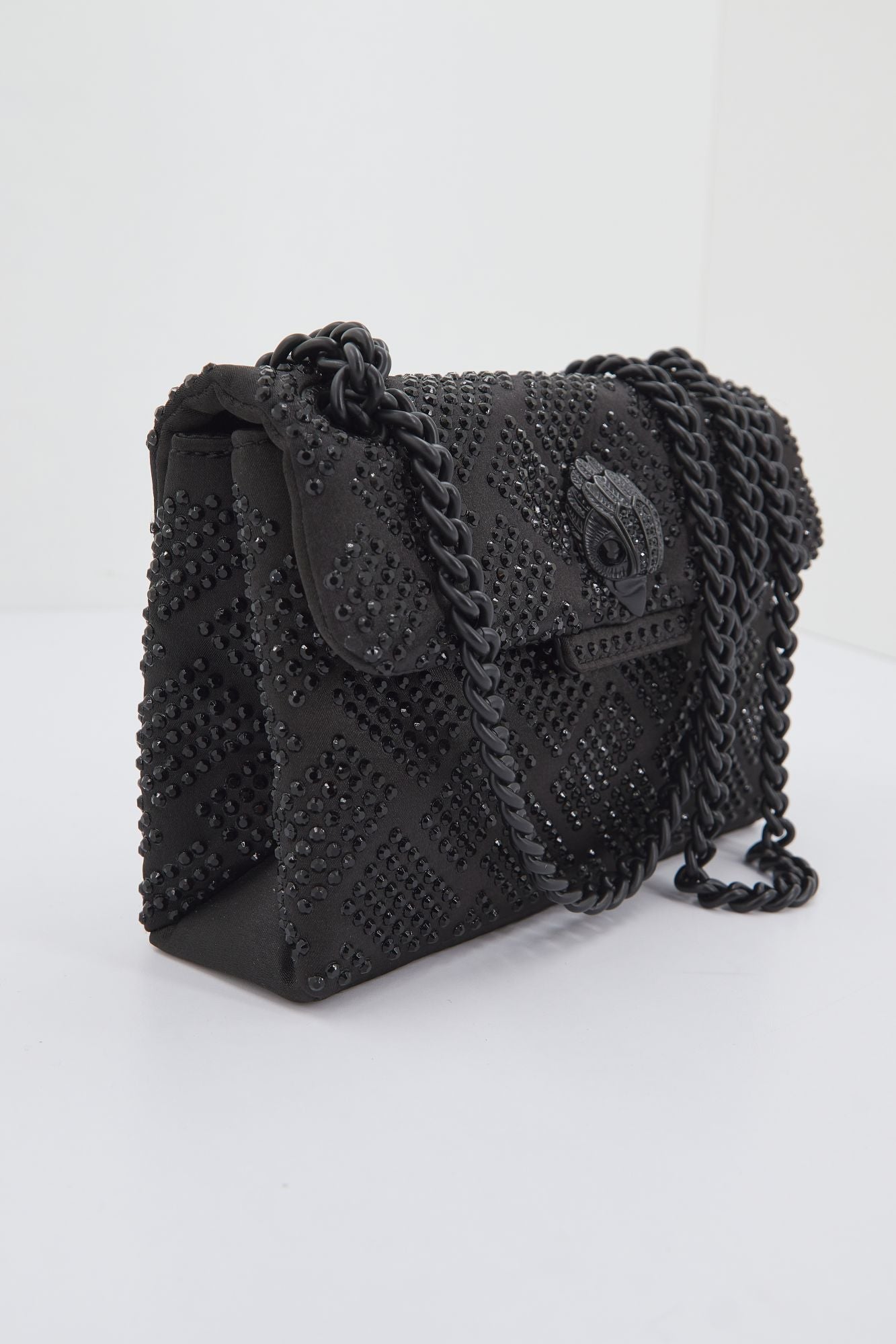 KURT GEIGER LONDON  FABRIC MINI KENSINGTON en color NEGRO (2)