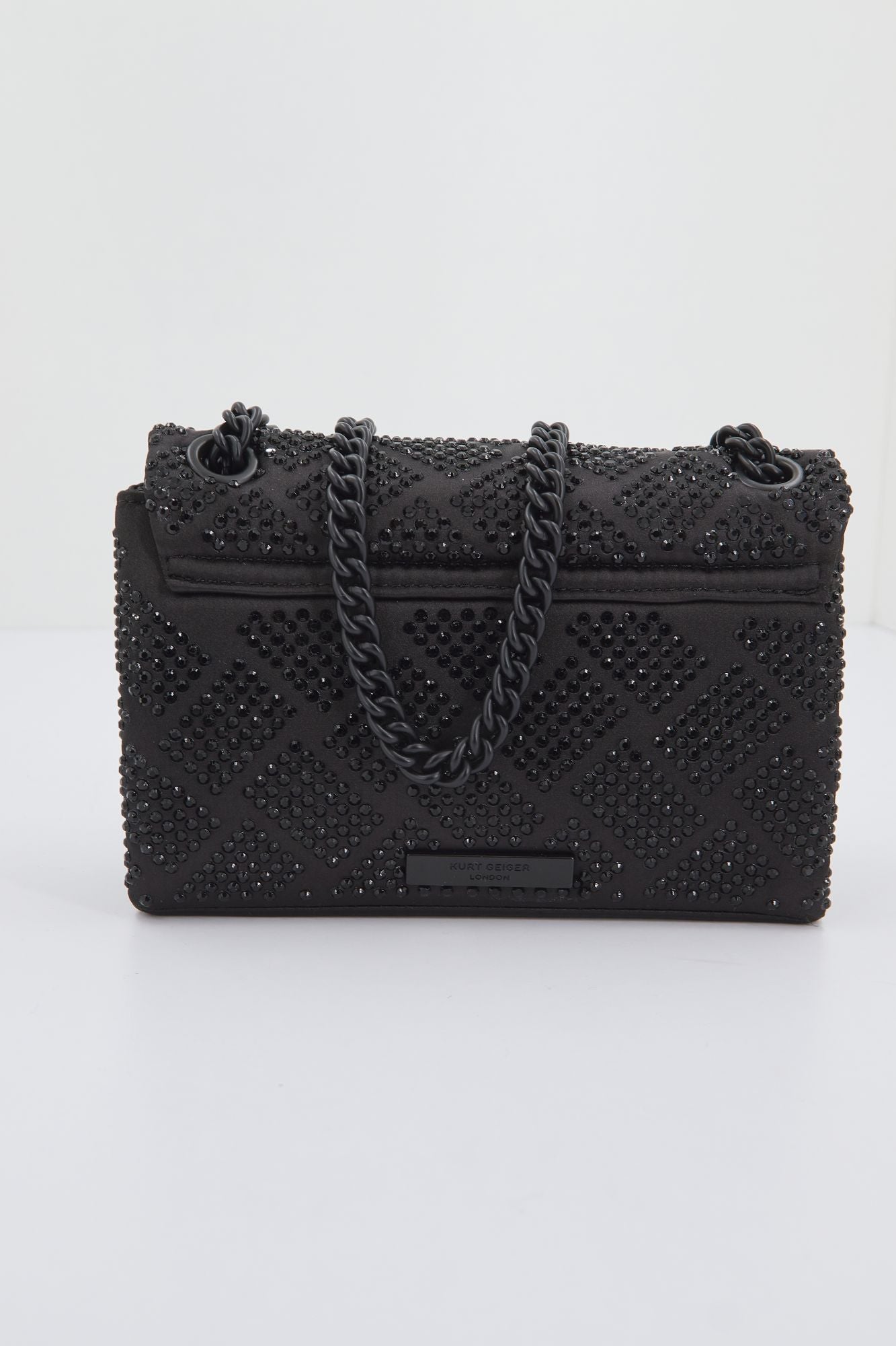 KURT GEIGER LONDON  FABRIC MINI KENSINGTON en color NEGRO (3)