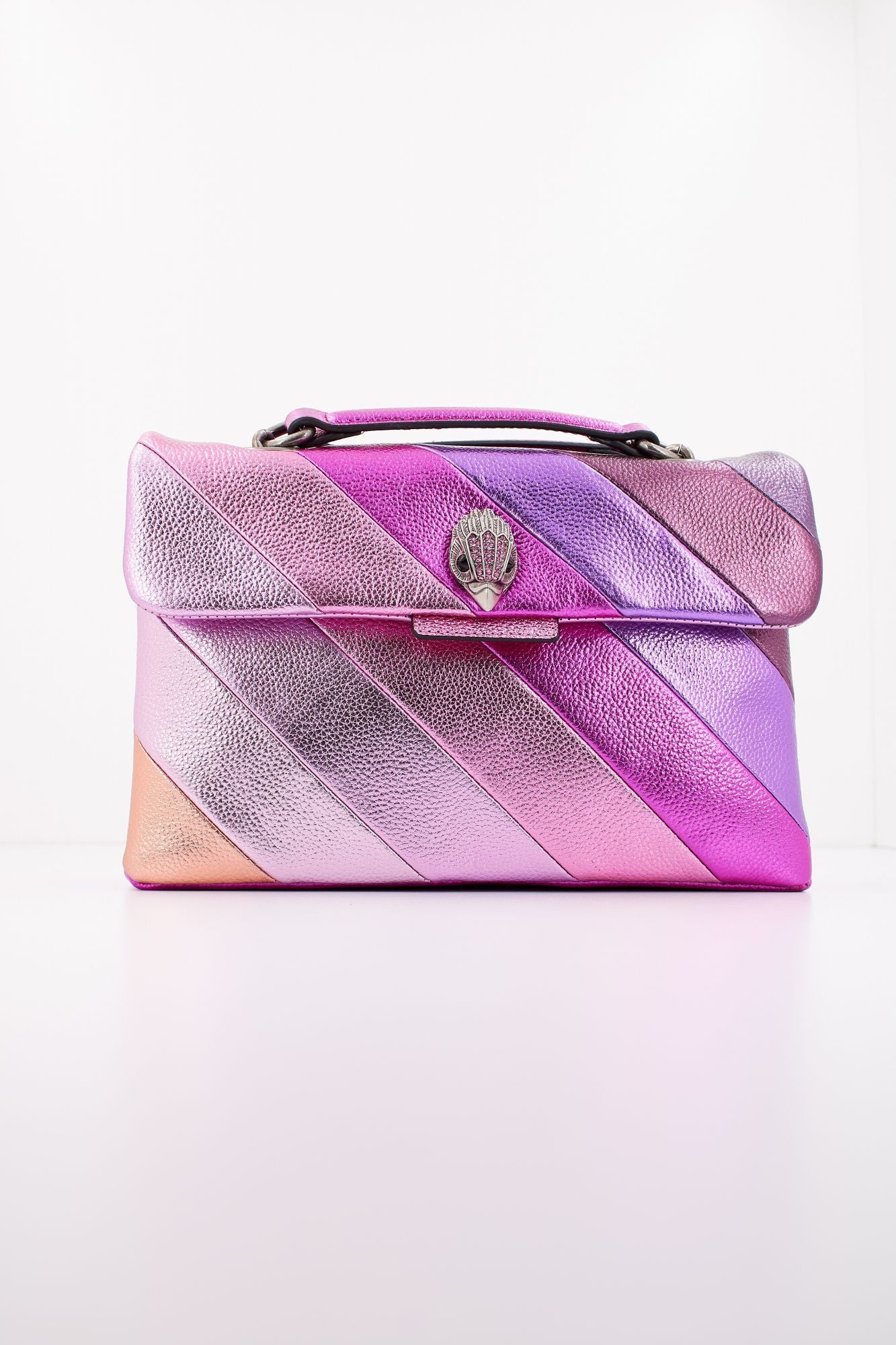 KURT GEIGER LONDON KENSINGTON LEATHER en color ROSA (1)