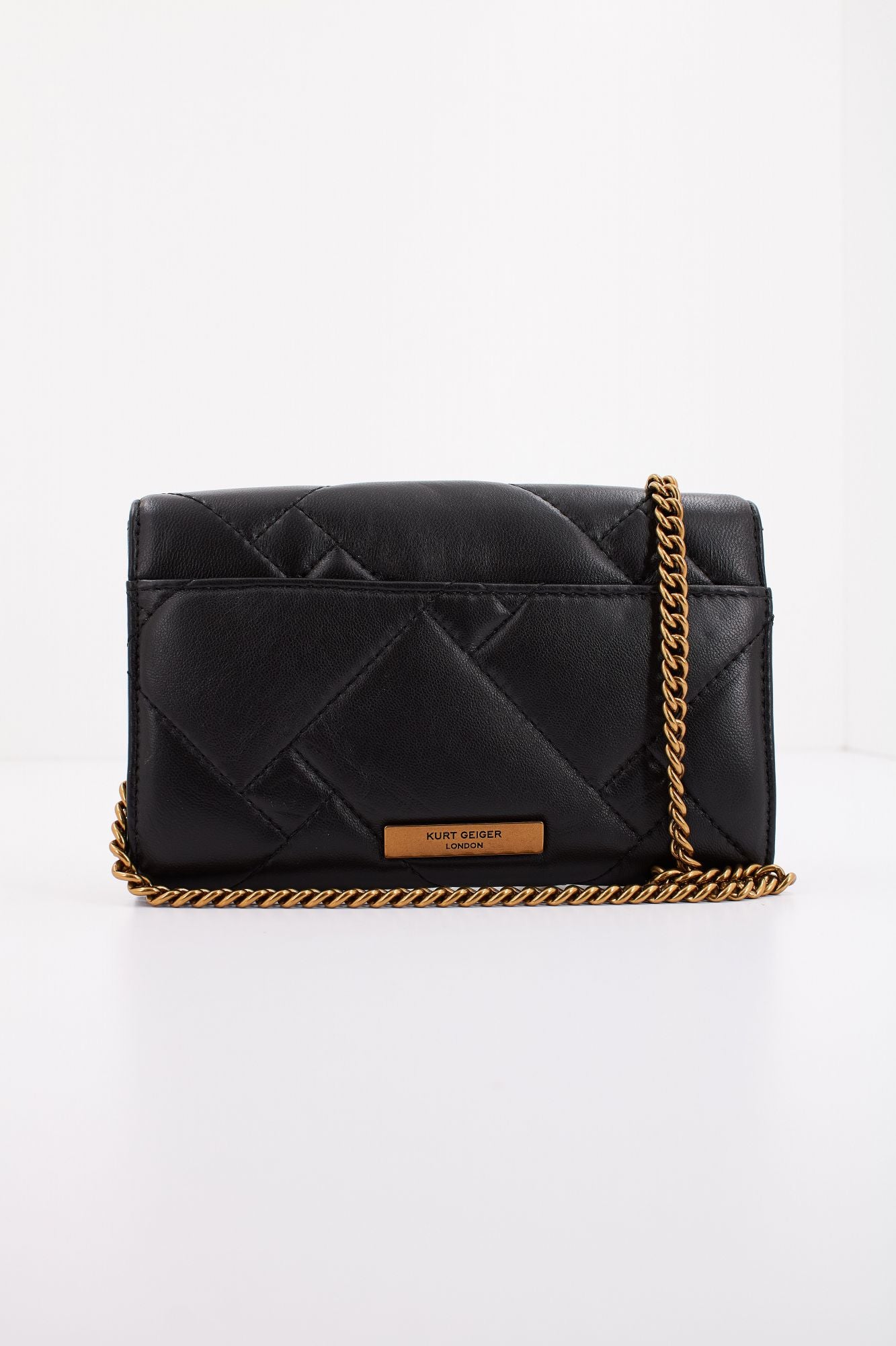 KURT GEIGER LONDON WALLET ON CHAIN PUFF en color NEGRO (3)