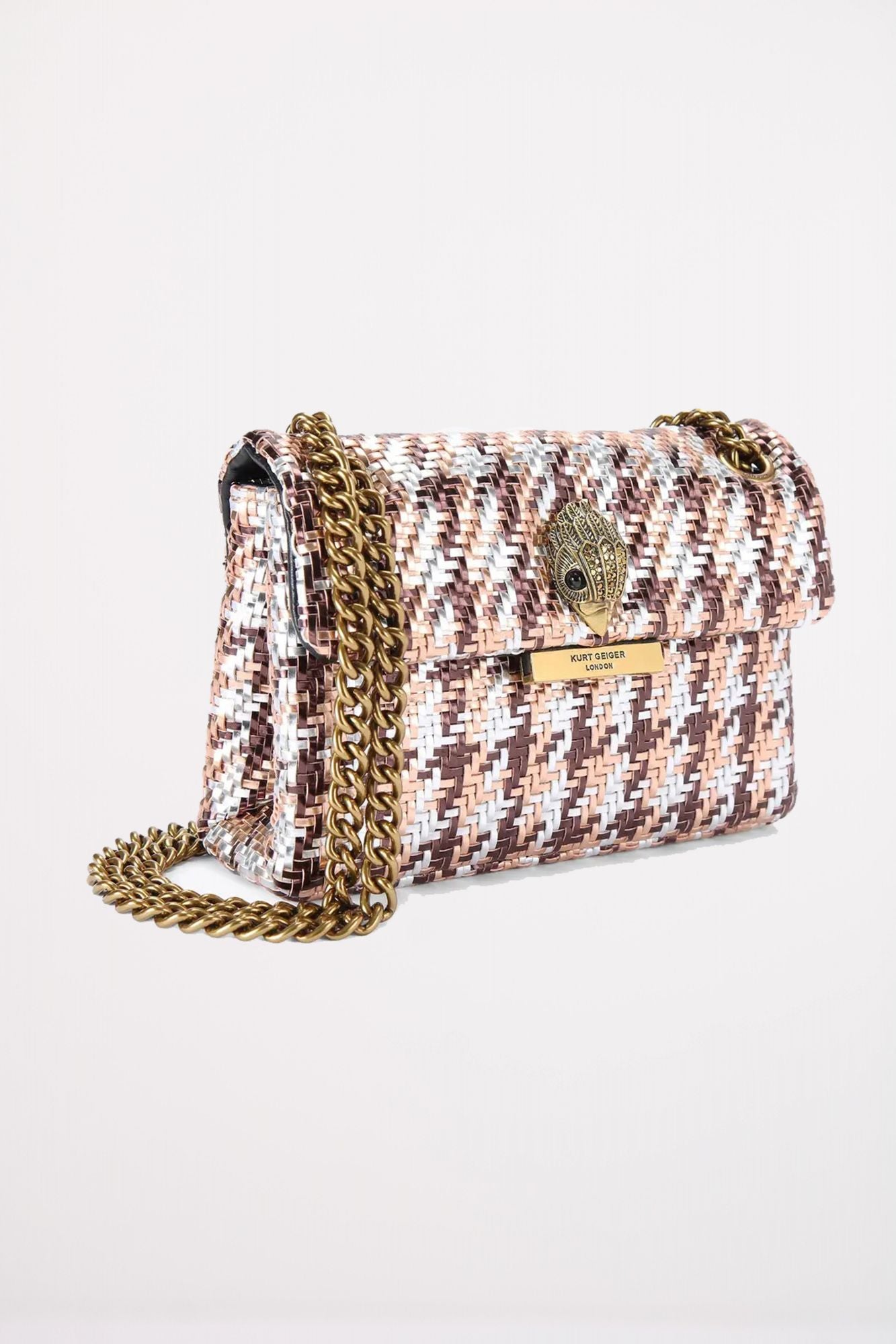 KURT GEIGER LONDON MINI KENSINGTON BAG en color ROSA (2)