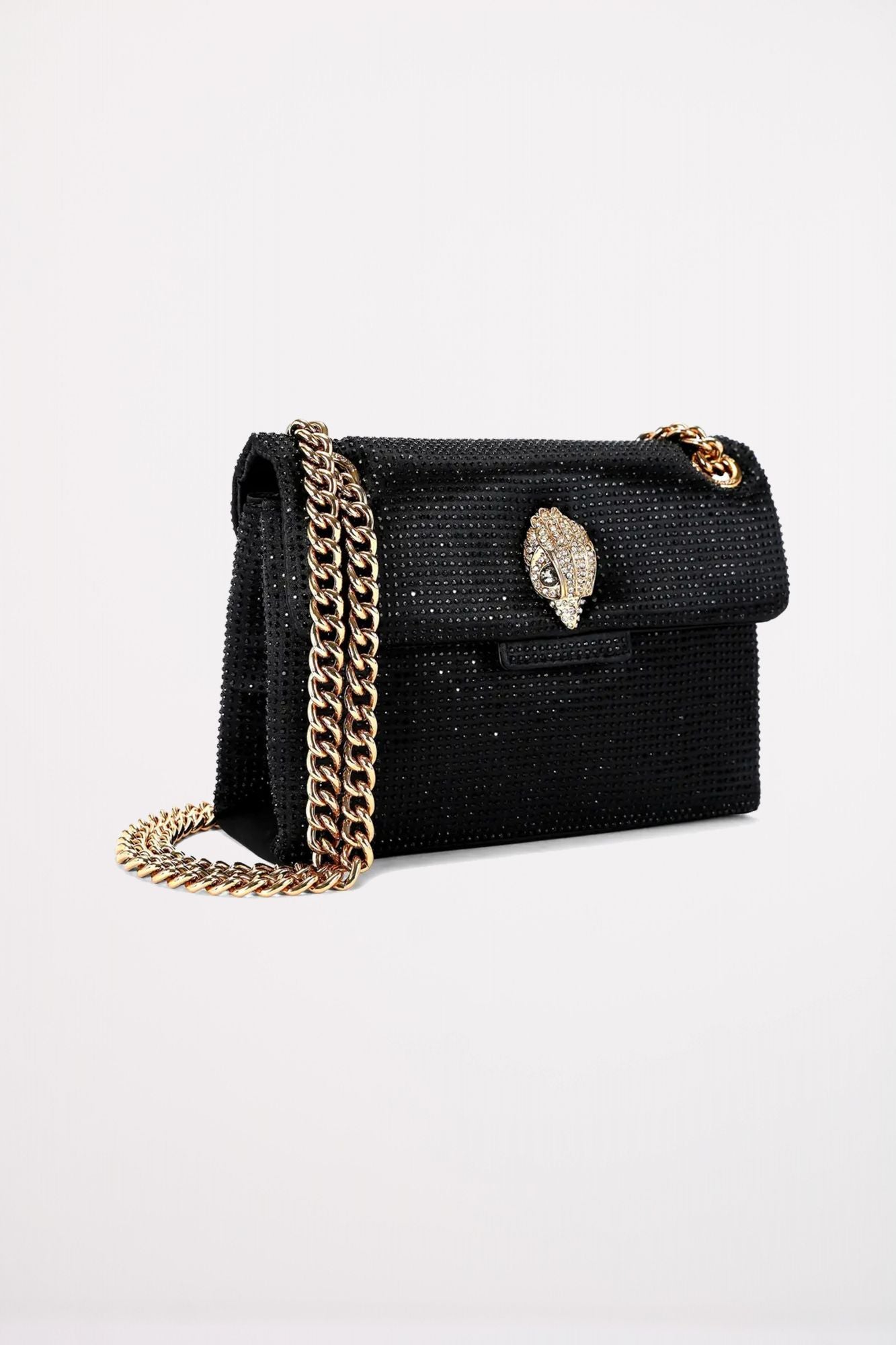 KURT GEIGER LONDON FABRIC MINI KENSINGTON en color NEGRO (2)