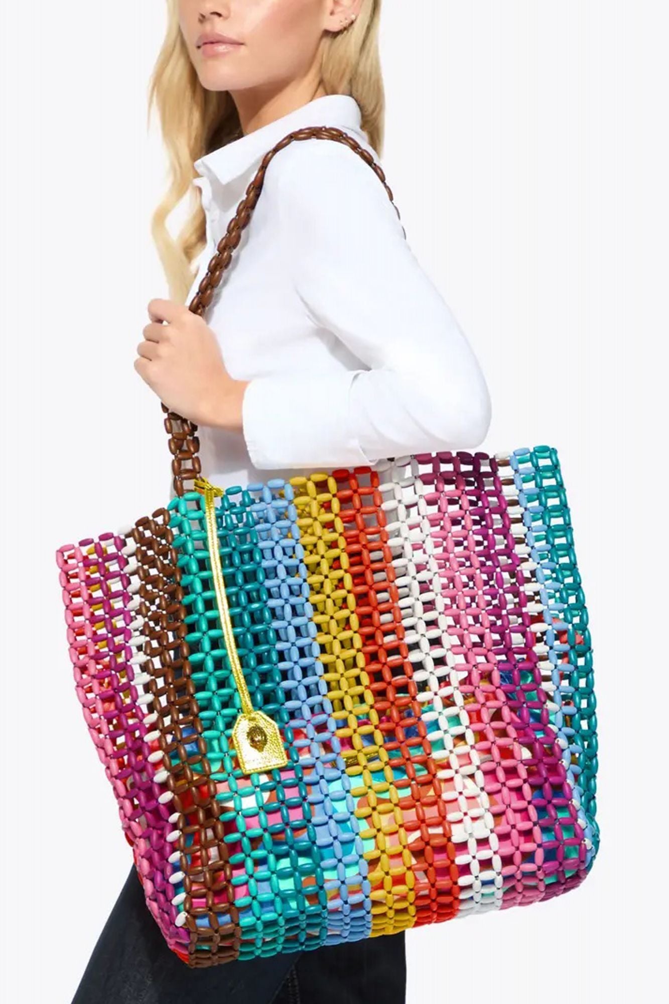 KURT GEIGER LONDON  BEADED KENSINGTON SHOPP en color MULTICOLOR (2)