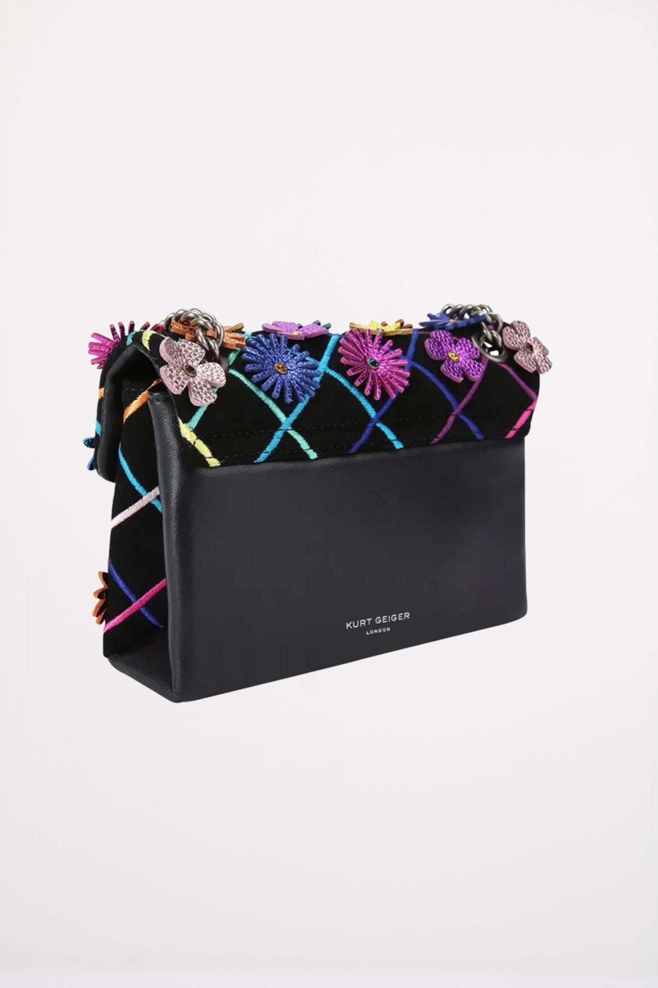 KURT GEIGER LONDON MINI KENSINGTON FLOWERS en color NEGRO (3)