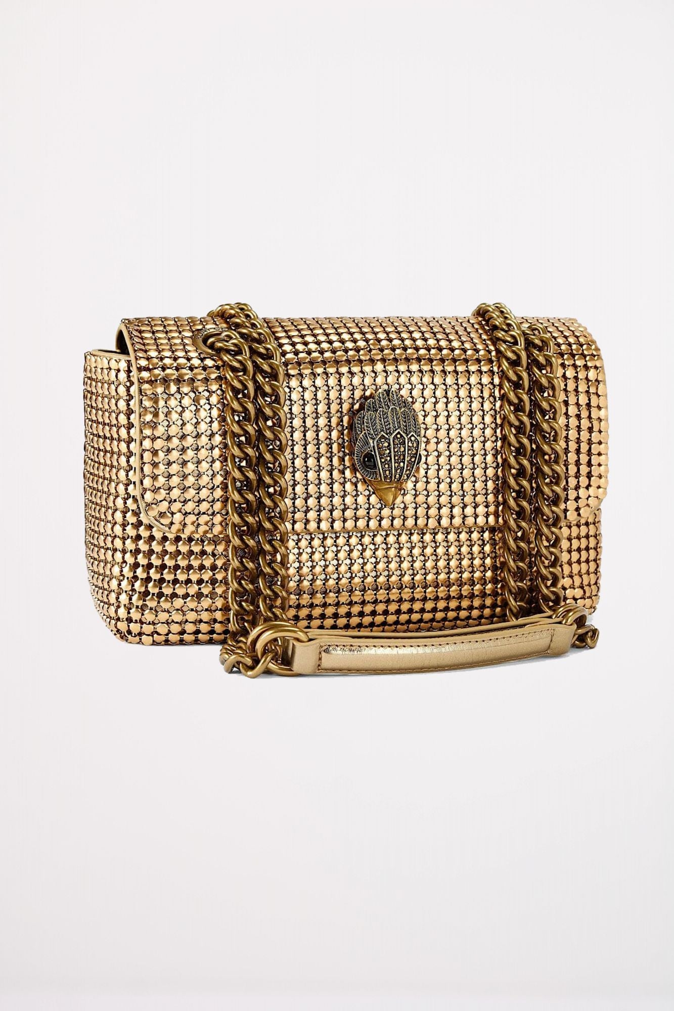 KURT GEIGER LONDON KENSINGTON CHAINMAIL en color ORO (2)