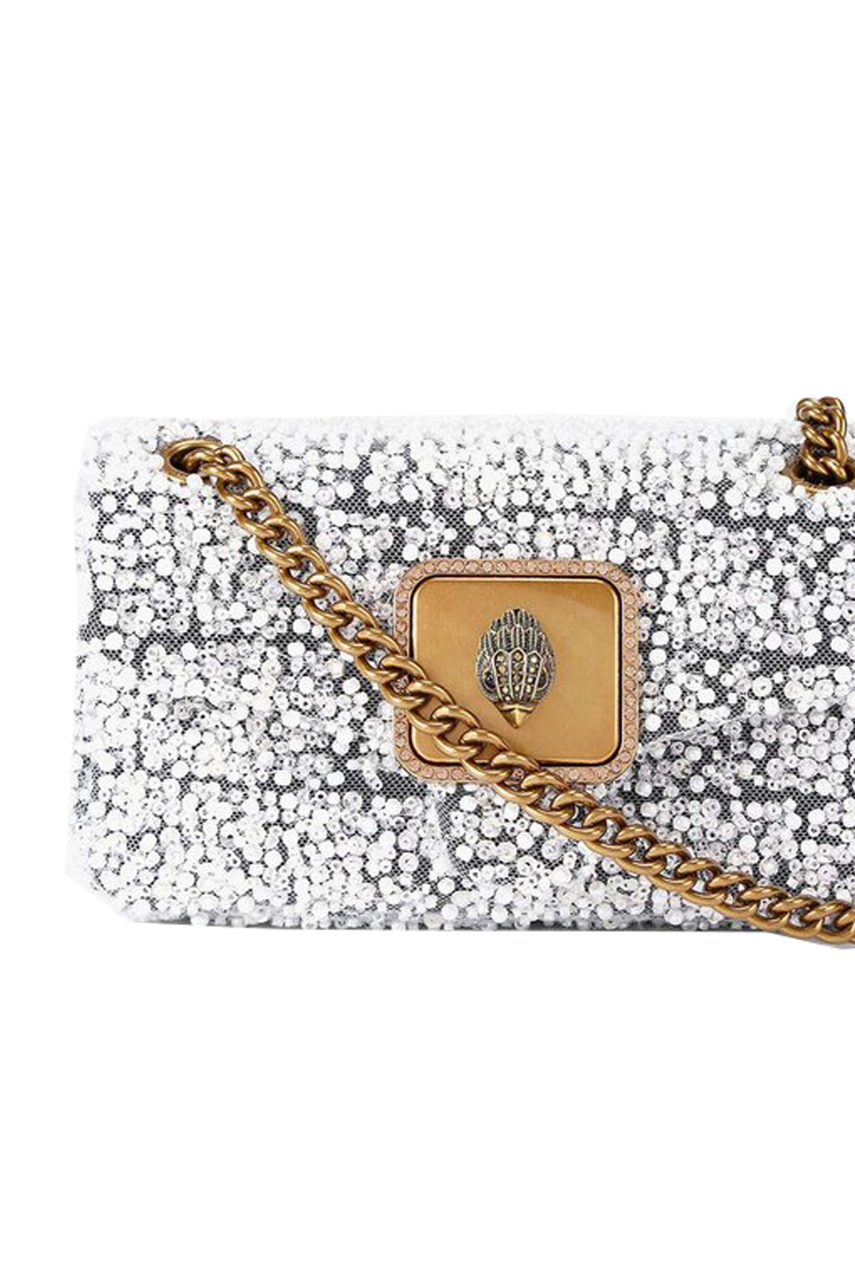 KURT GEIGER LONDON  MINI PIMLICO BAG  en color PLATA (4)