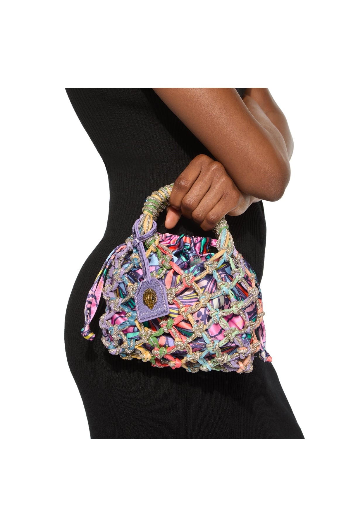KURT GEIGER LONDON SM MACRAME CRYSTAL BAG en color MULTICOLOR (3)