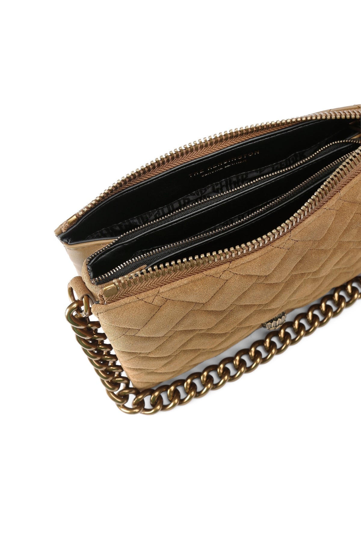 KURT GEIGER LONDON KENSINGTON PUFF 3 POUCH en color MARRON CLARO (4)