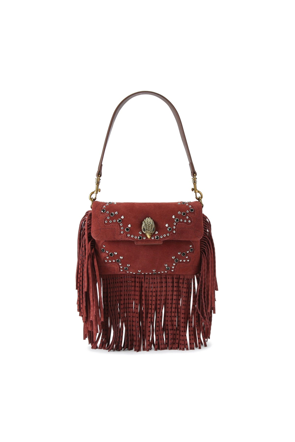 KURT GEIGER LONDON SM OXFORD FRINGE SHOOUL en color BURDEOS (3)