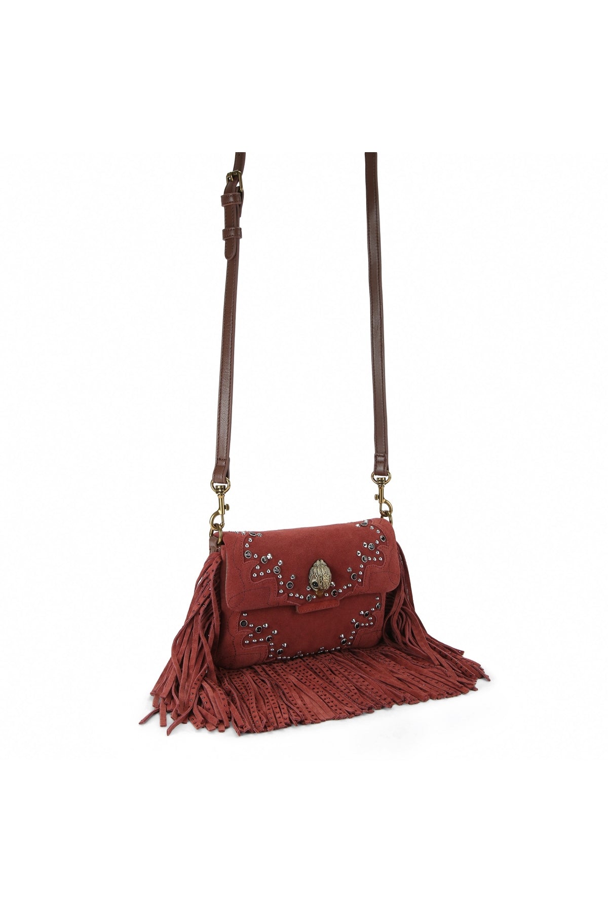 KURT GEIGER LONDON SM OXFORD FRINGE SHOOUL en color BURDEOS (4)