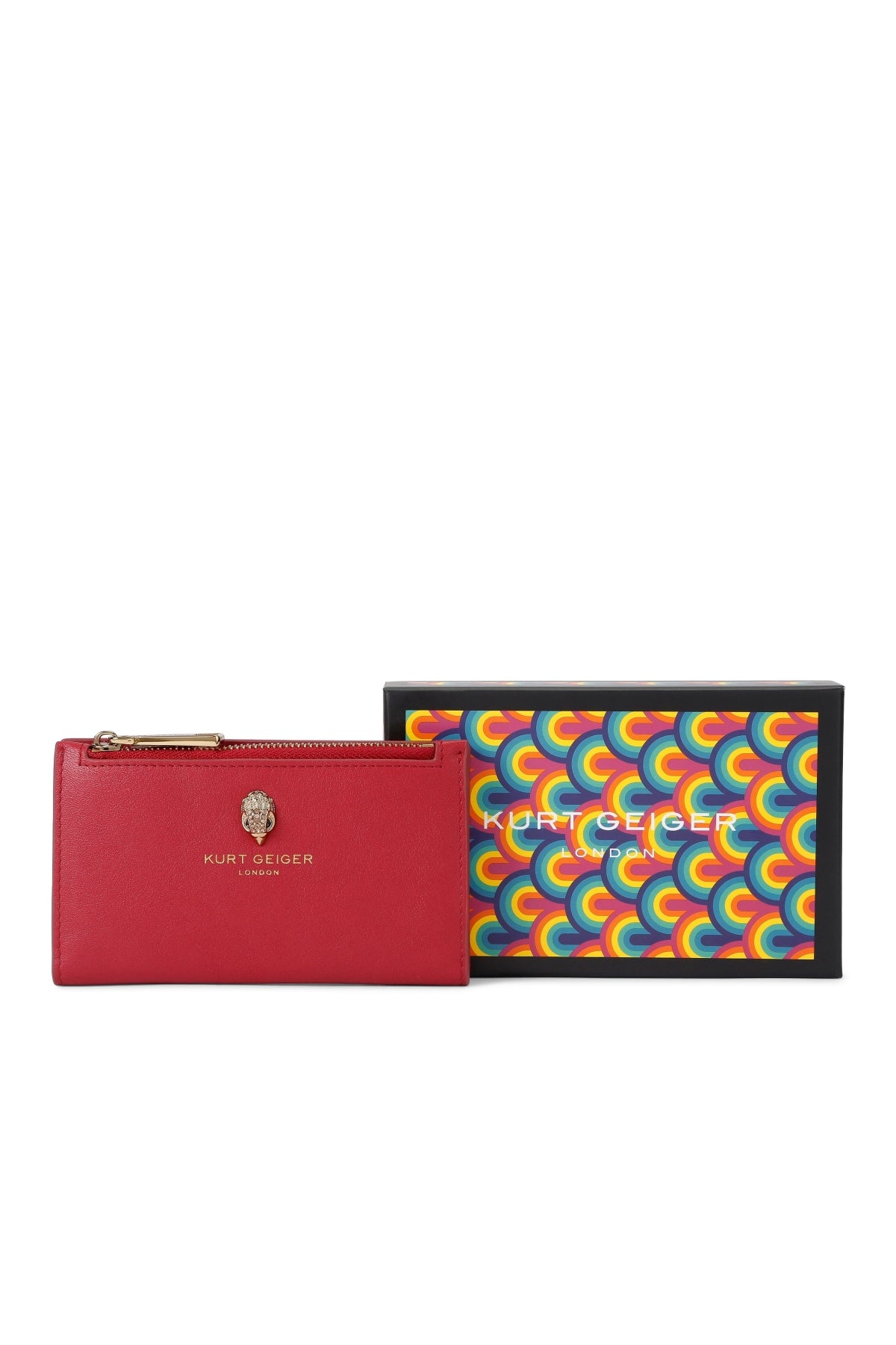 KURT GEIGER LONDON 5873059109K SLOANE BIFOLD WALLET en color ROJO (1)