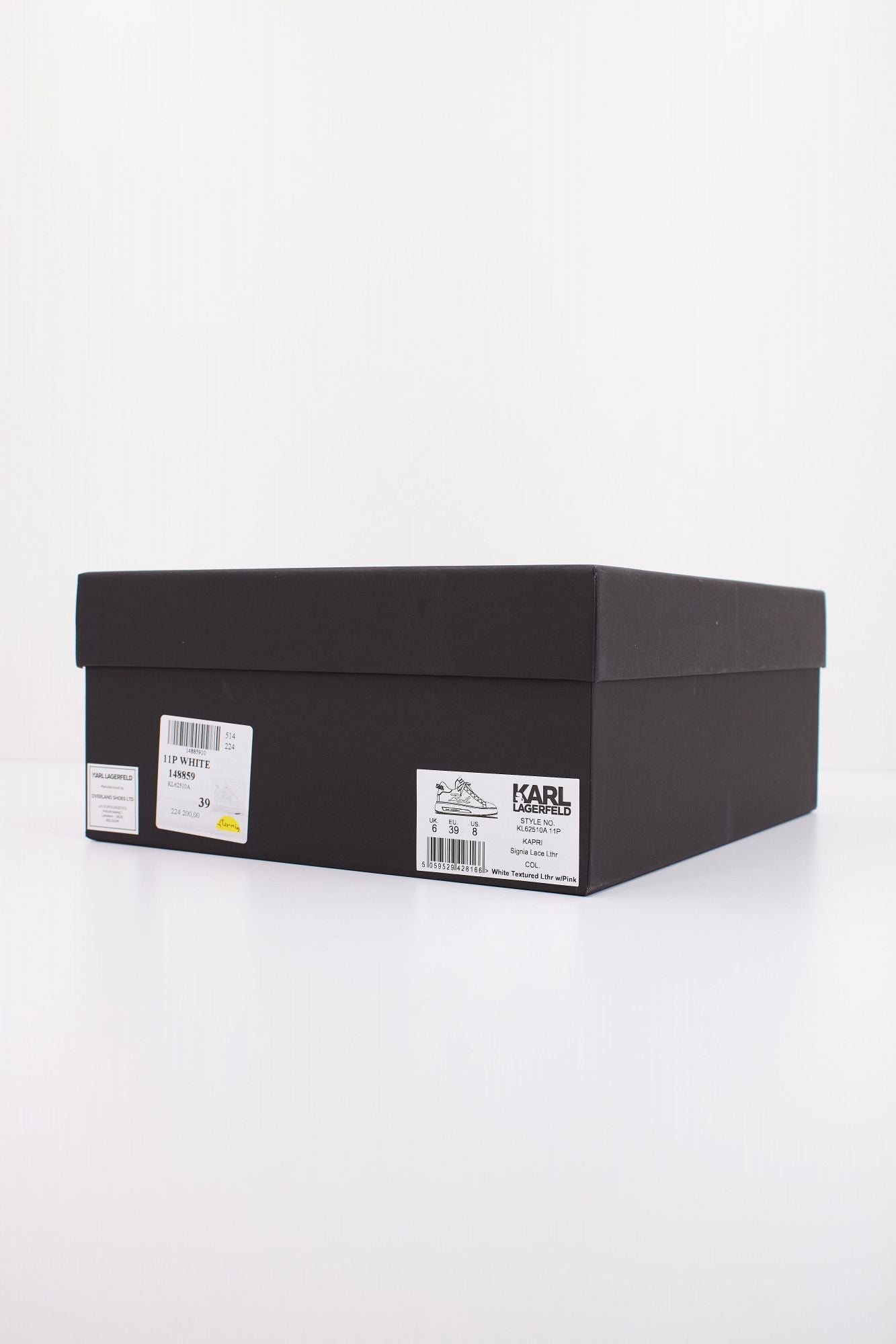 KARL LAGERFELD KAPRI SIGNIA LACE LTHR en color BLANCO (6)