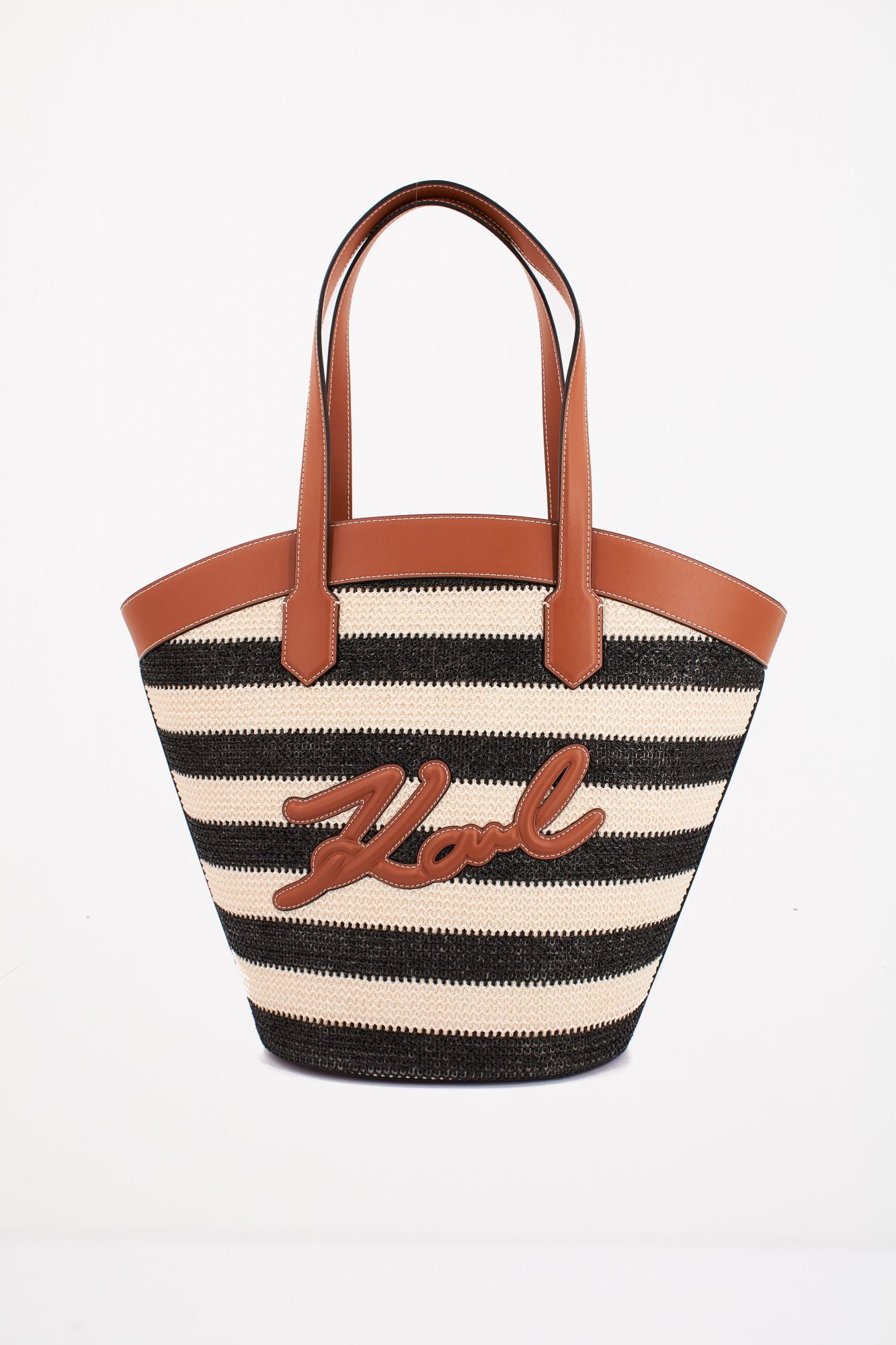 KARL LAGERFELD K/SIGNATURE TULIP MD TOTE RAFFIA en color BLANCO (1)