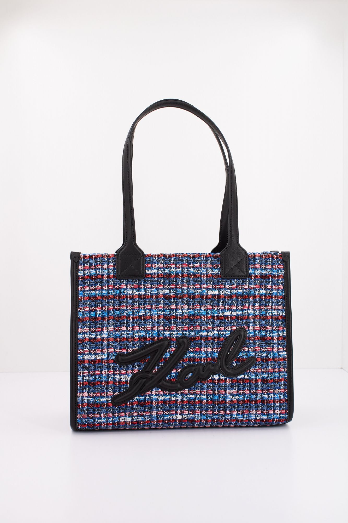 KARL LAGERFELD K/SKUARE SP MD TOTE BOUCLE en color AZUL (1)