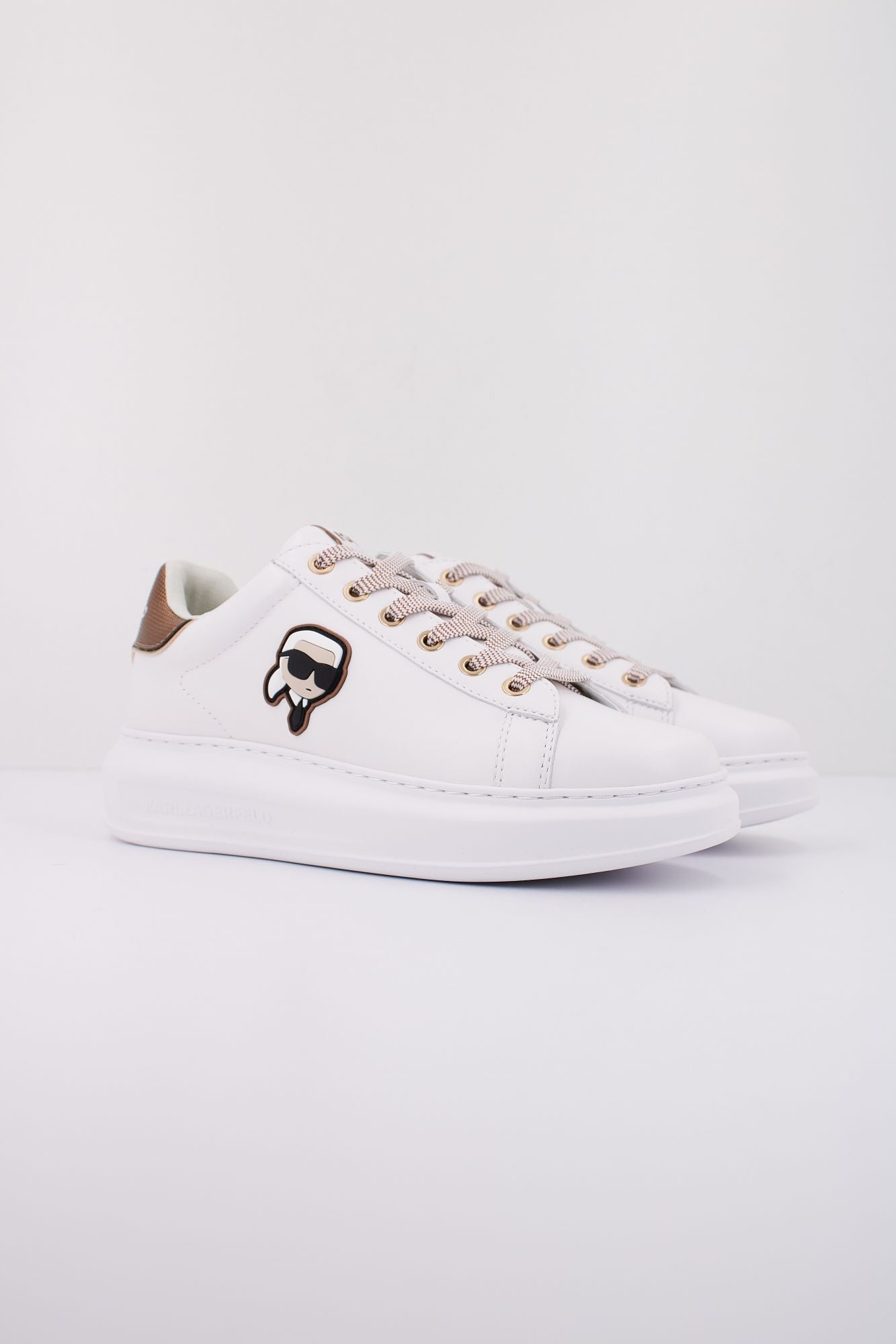 KARL LAGERFELD KAPRI NFT METALMESH TAB LO en color BLANCO (2)