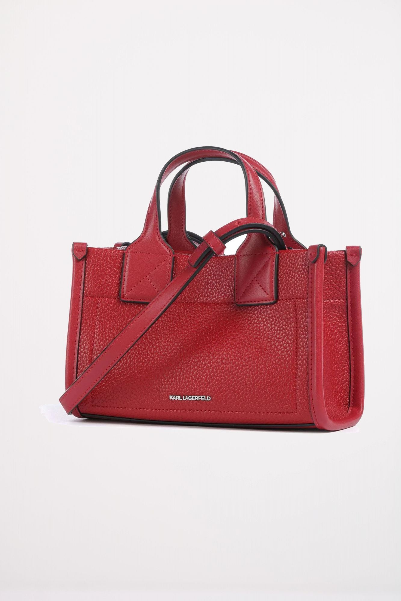 KARL LAGERFELD SKUARE SM TOTE GRAINY en color ROJO (2)