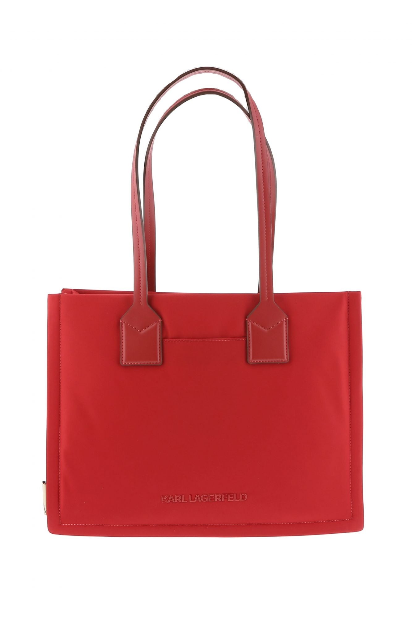 KARL LAGERFELD IKON NYLON MD SQUARE TOTE en color ROJO (2)