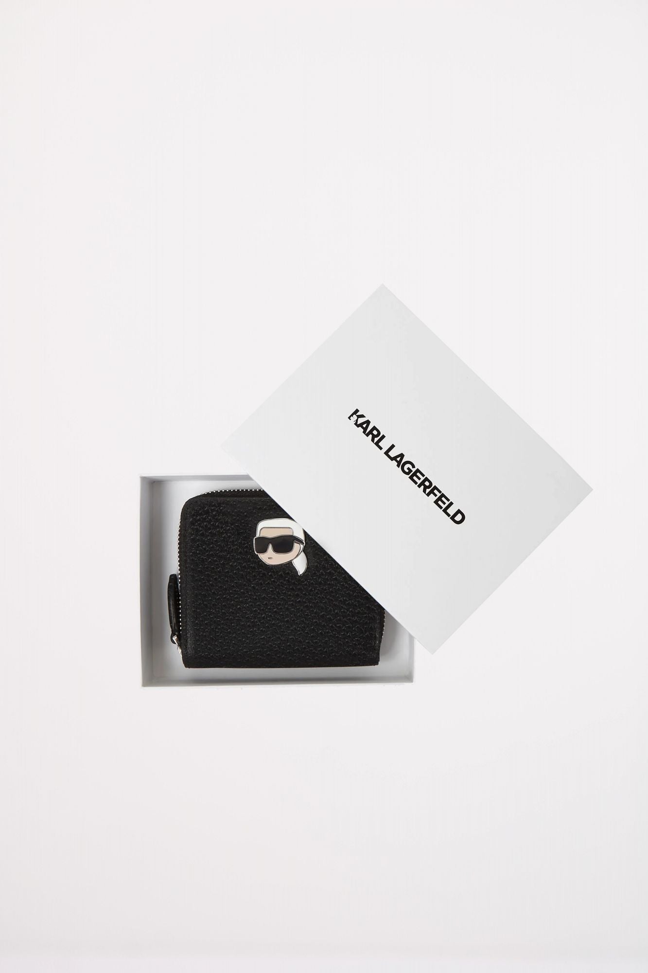 KARL LAGERFELD  IKON PEBBLE MD BIFOLD WLLT en color NEGRO (4)