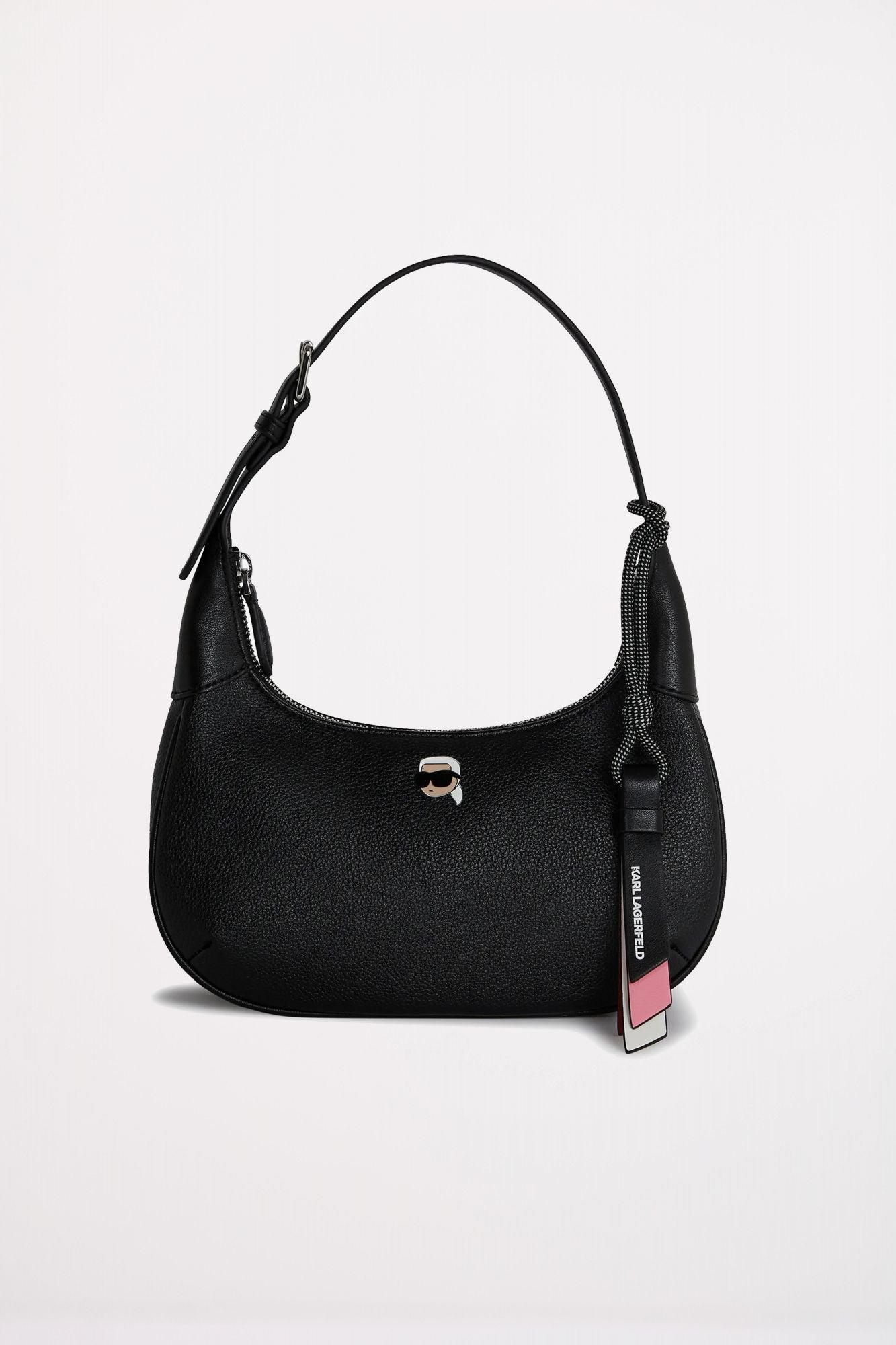 KARL LAGERFELD IKON GRAINY ROUND SHOULDER en color NEGRO (1)