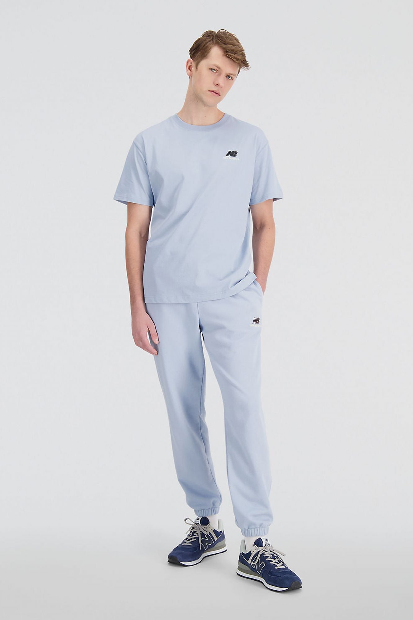 NEW BALANCE UNI-SSENTIALS COTTON en color AZUL (4)