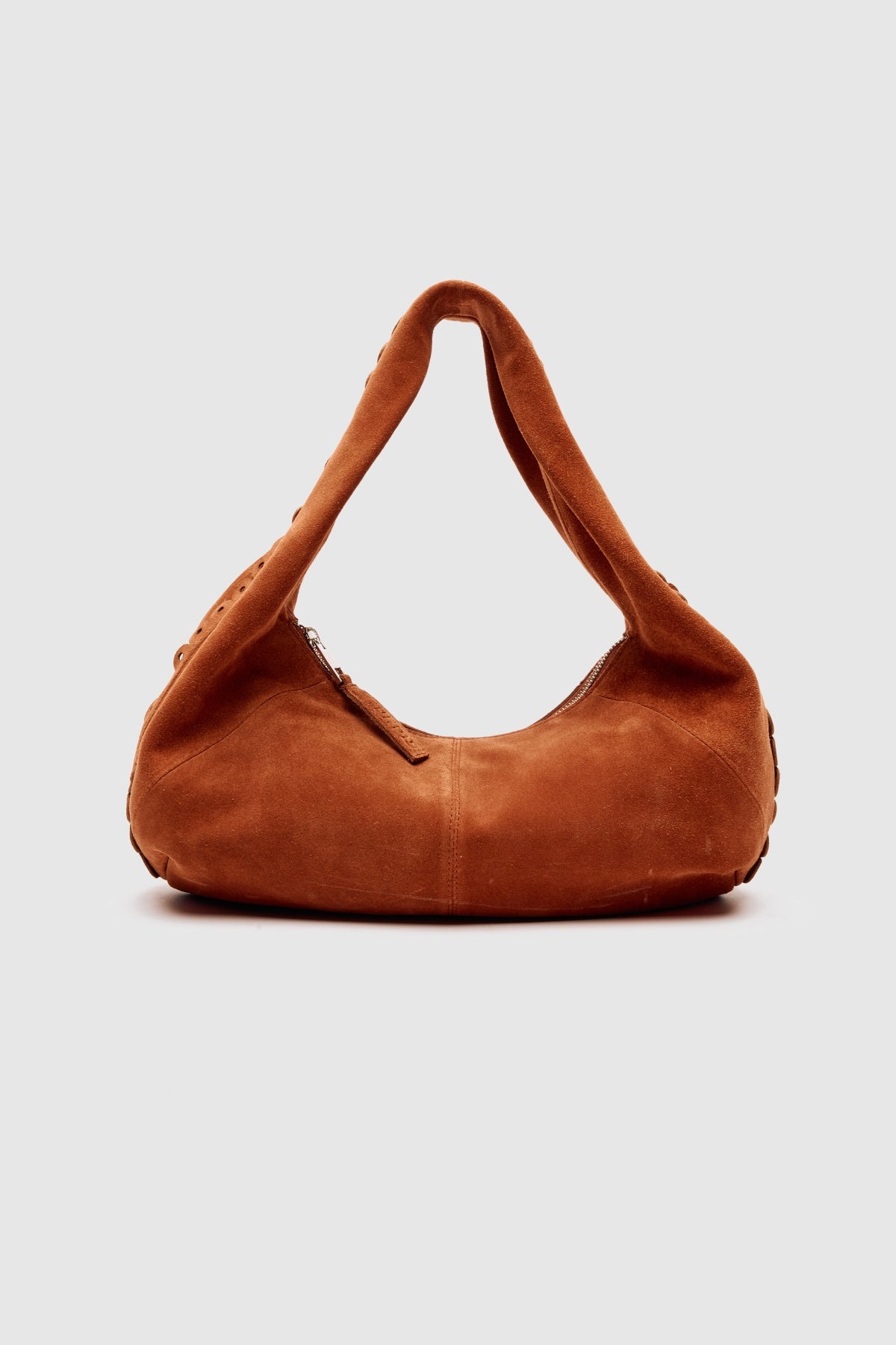 NUNOO SMALL ALMA SCALLOP SUEDE en color MARRON (1)