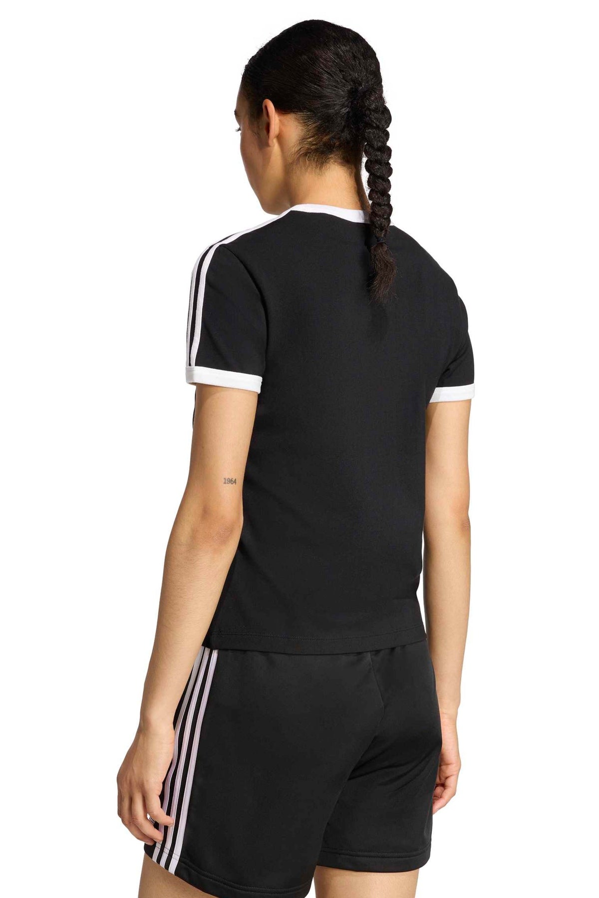 ADIDAS ORIGINALS 3S TEE SLIM en color NEGRO (2)