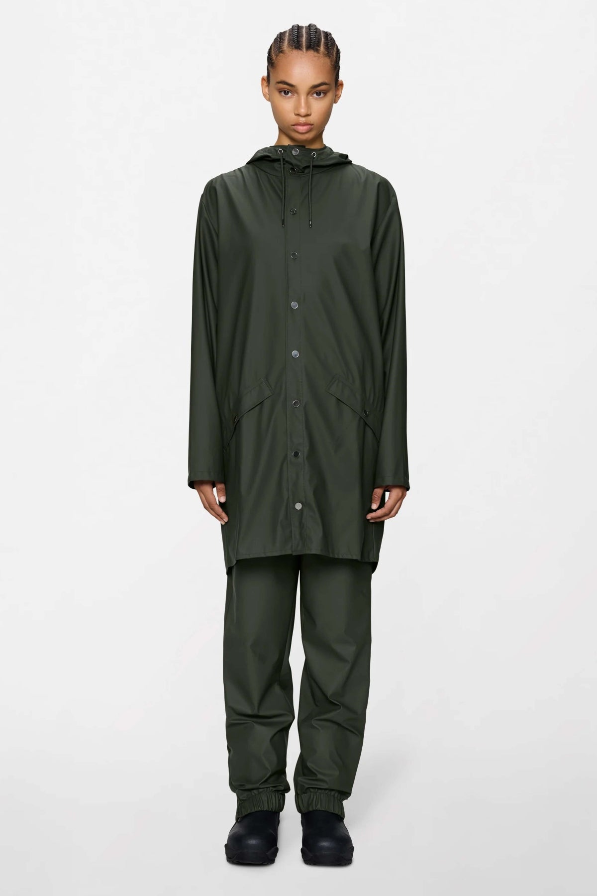 RAINS LONG JACKET W3 en color GRIS (8)