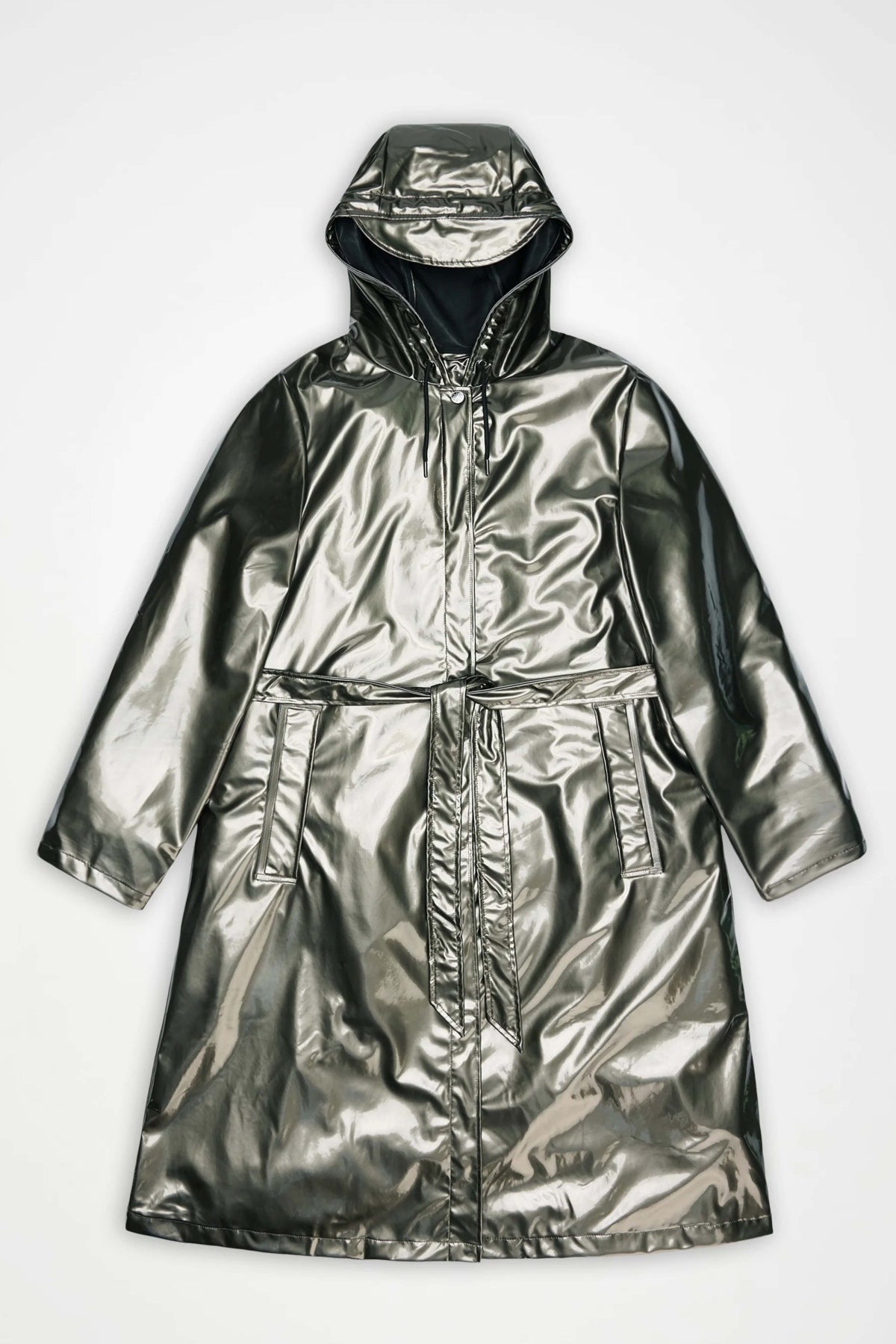 RAINS A LINE LONGER W JACKET W3 en color PLATA (3)