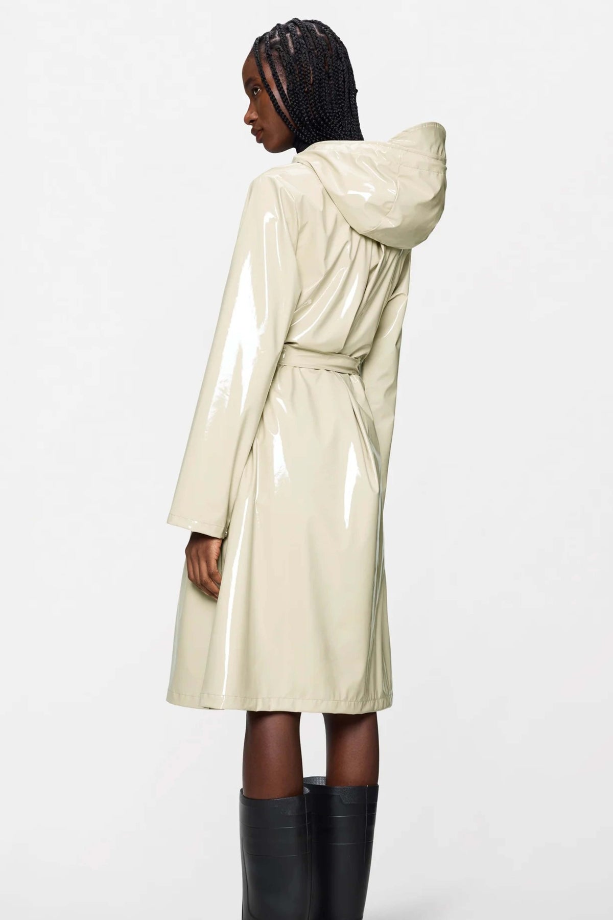RAINS A LINE LONGER W JACKET W3 en color MARRON CLARO (6)