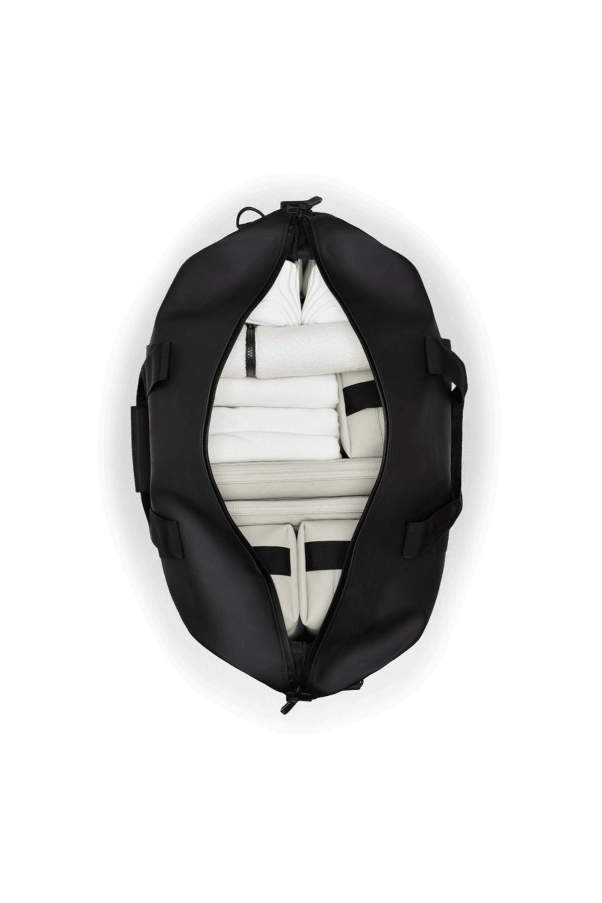 RAINS HILO WEEKEND BAG W3 en color NEGRO (4)