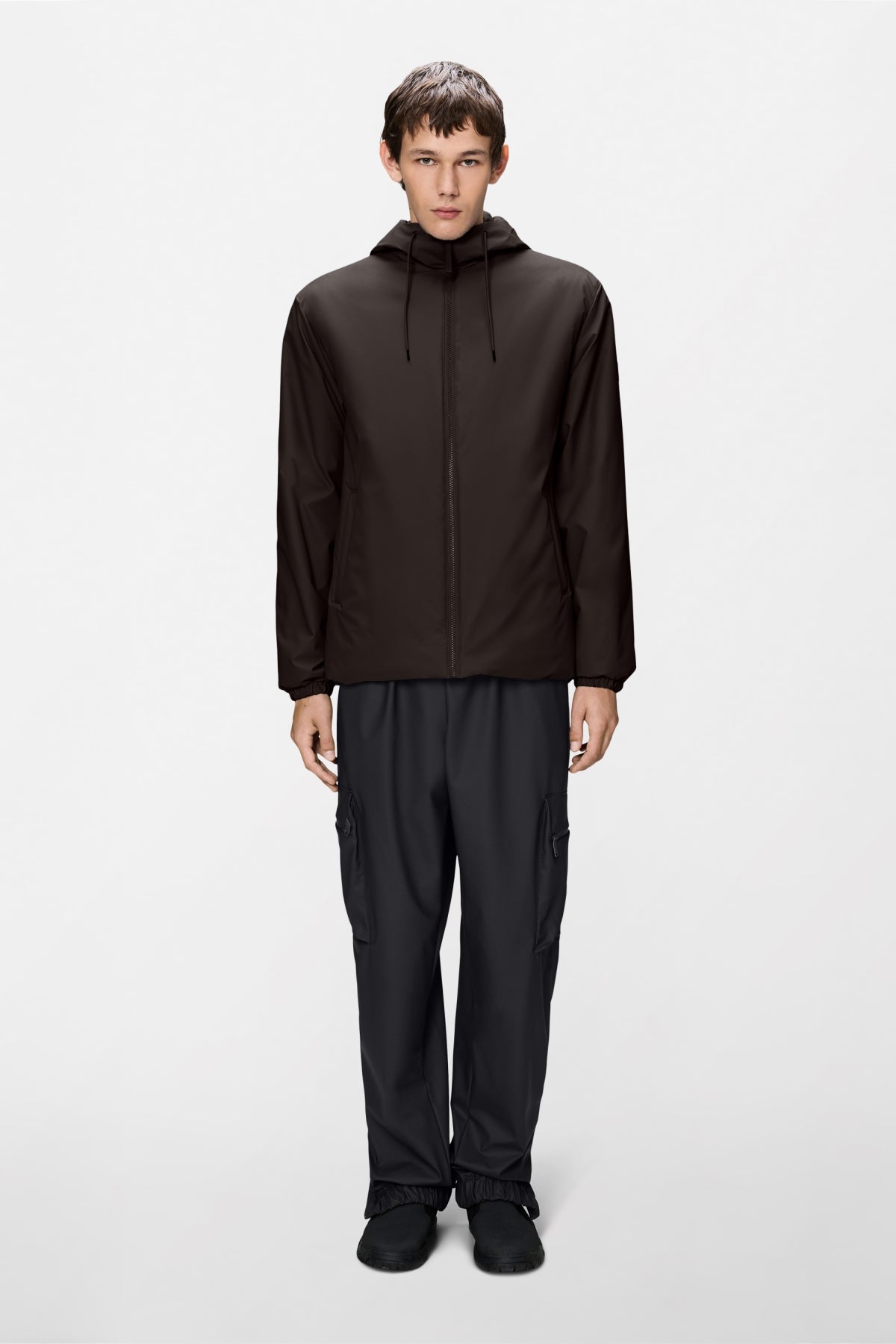RAINS LOHJA INSULATED JACKET en color MARRON (1)
