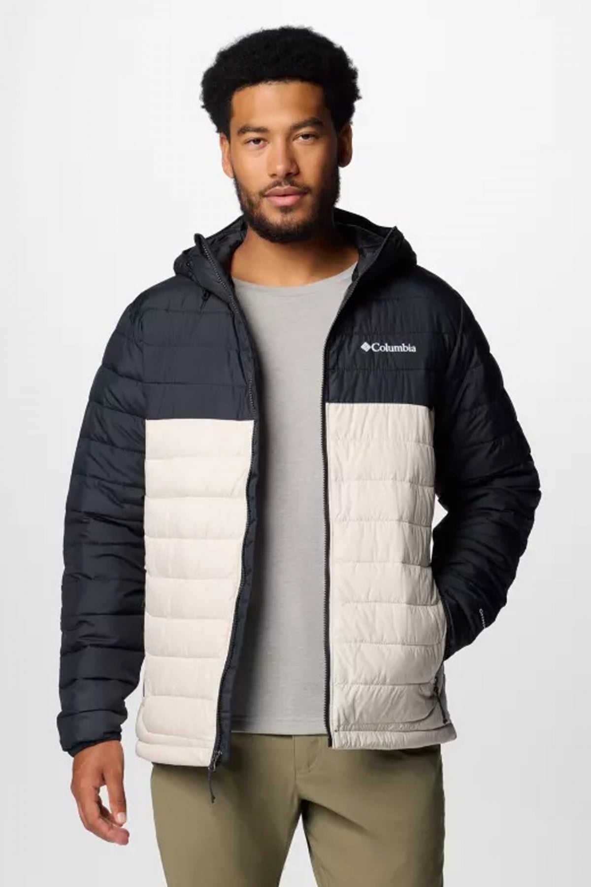 COLUMBIA POWDER LITE II HOODED JAC en color BEIS (1)