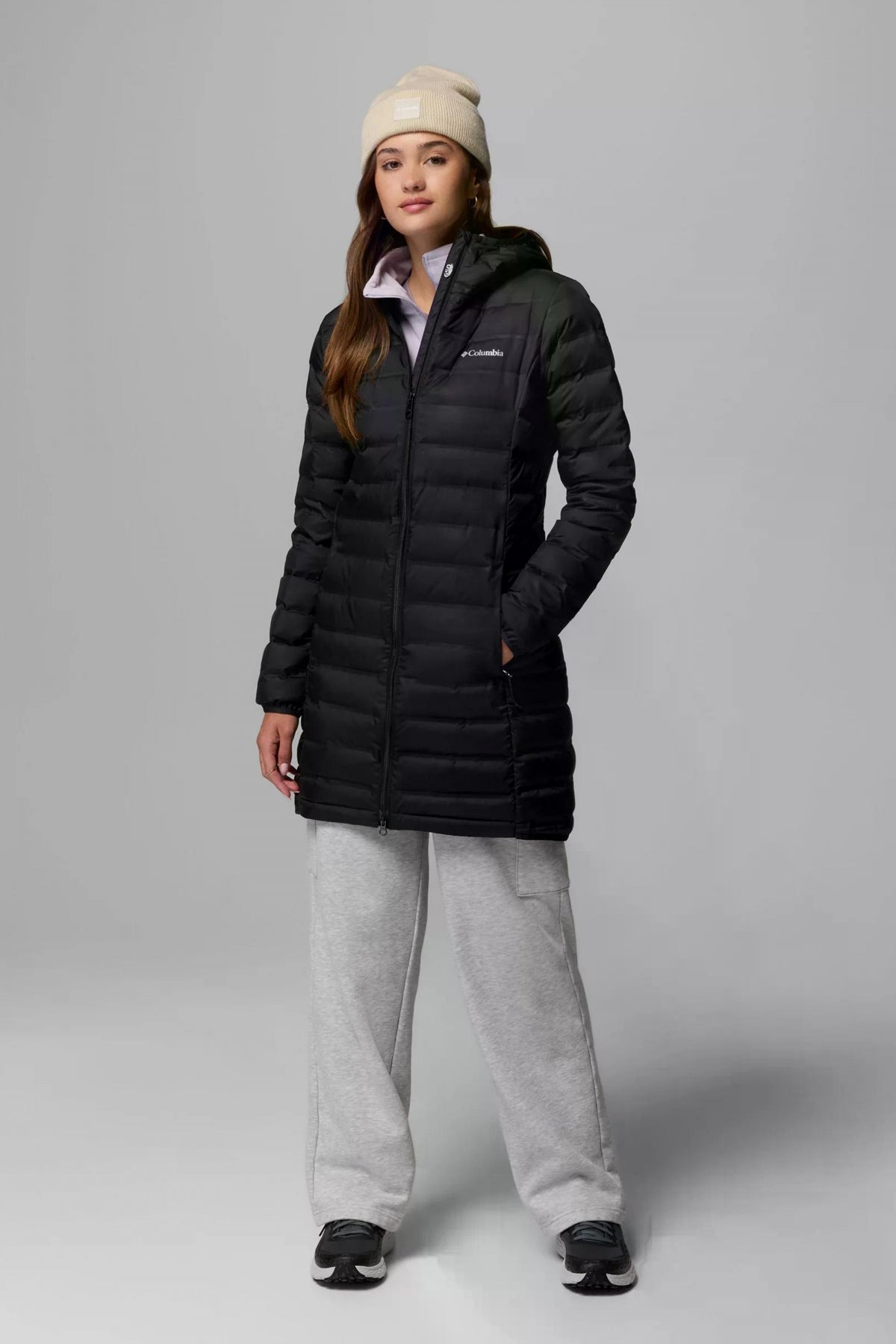 COLUMBIA LAKE 22 II DOWN LONG HOOD en color NEGRO (4)