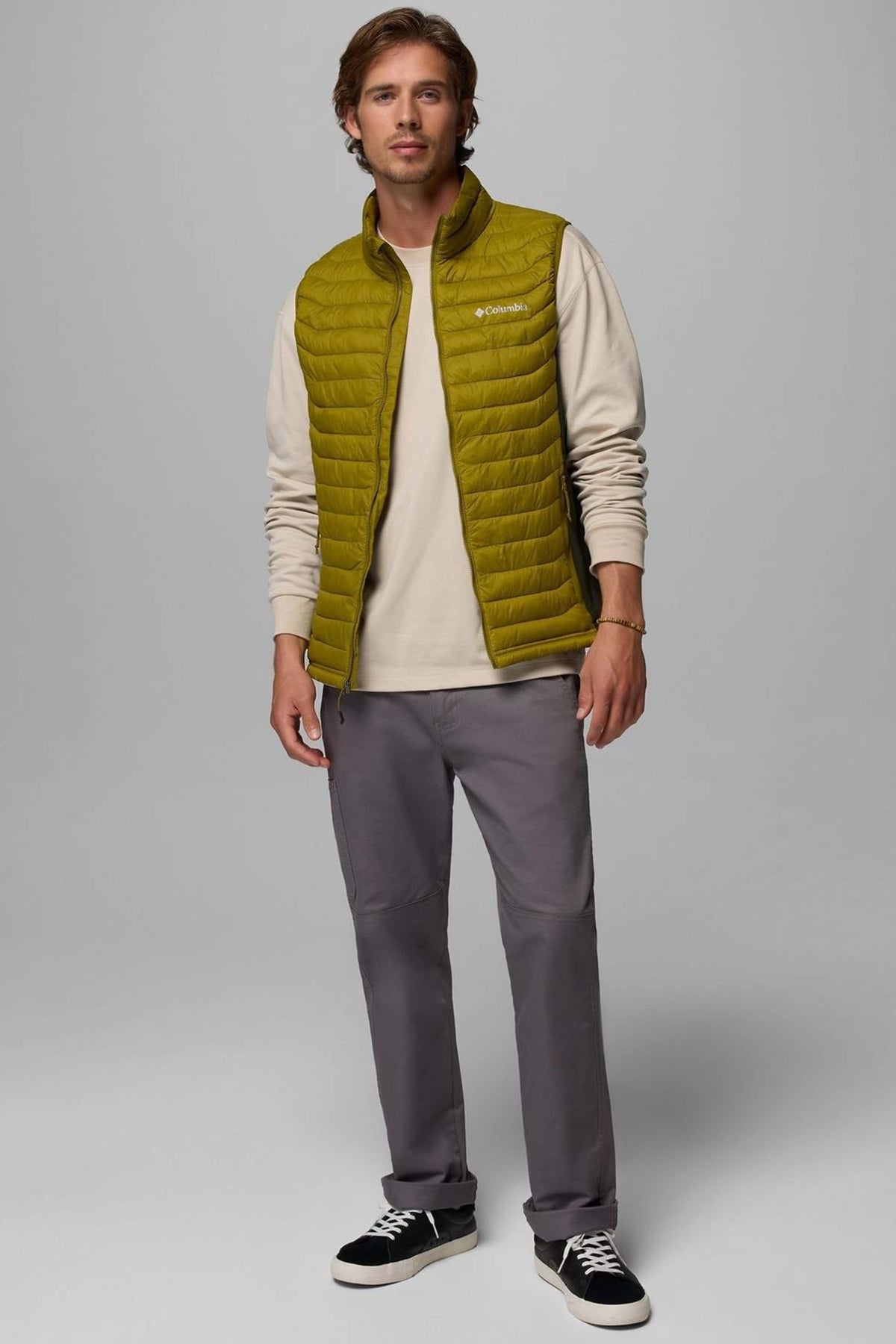 COLUMBIA POWDER PASS HYBRID VEST en color AMARILLO (1)