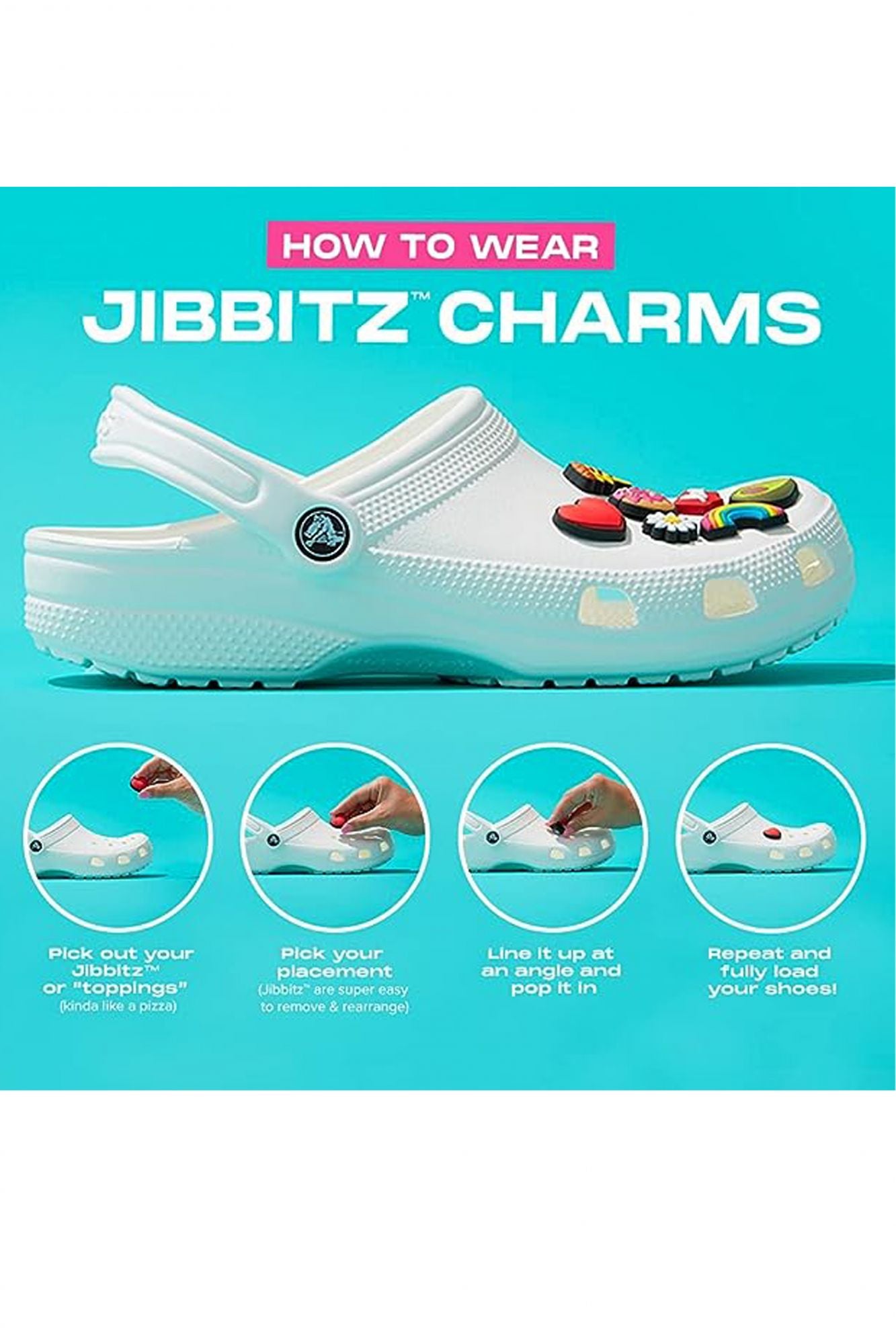 CROCS JIBBITS CHARMS  BARBIE en color ROSA (3)