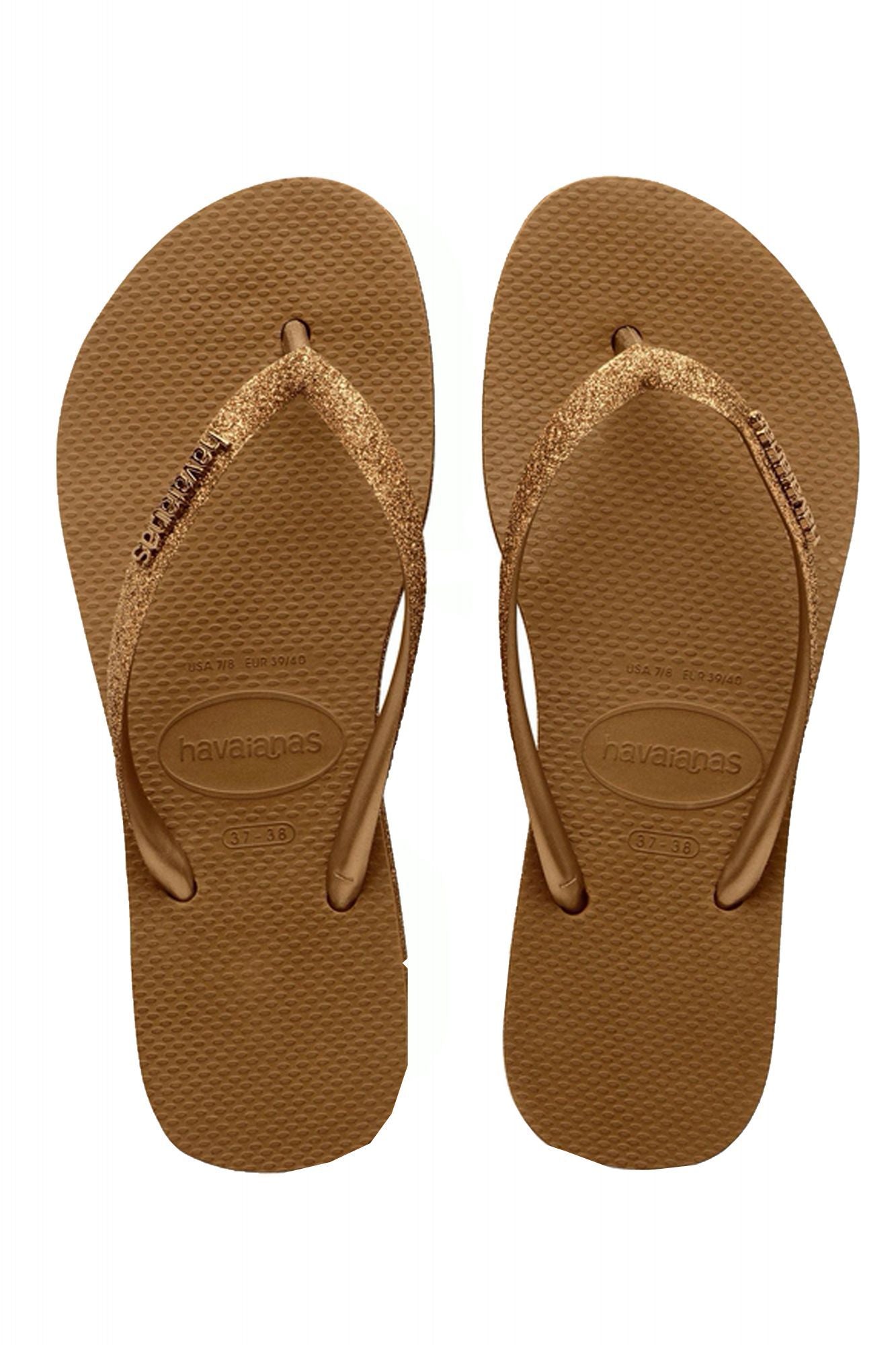 HAVAIANAS HAV. SLIM FLATFORM SPARKLE en color BRONCE (1)