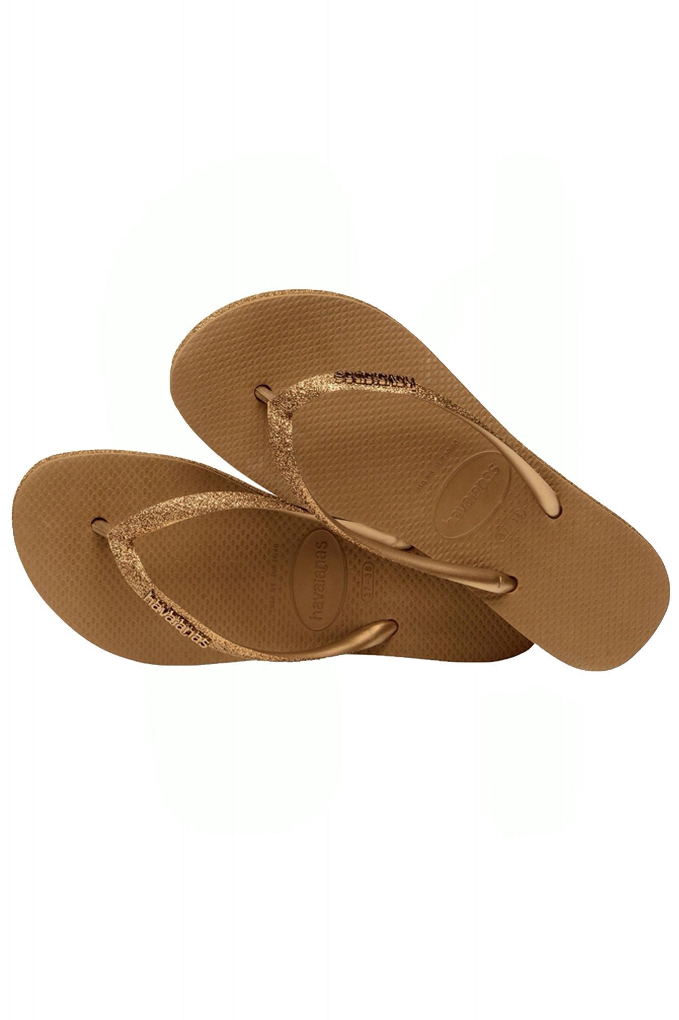 HAVAIANAS HAV. SLIM FLATFORM SPARKLE en color BRONCE (4)