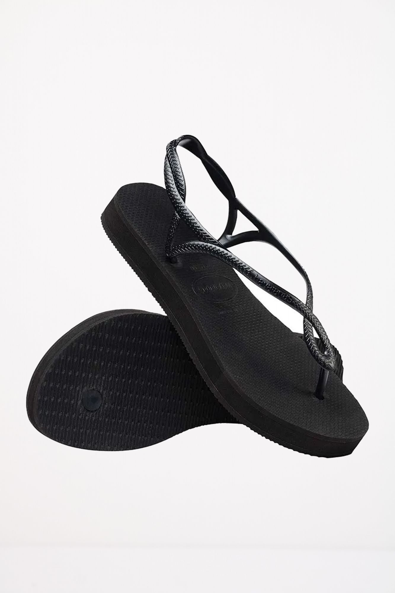 HAVAIANAS LUNA FLATFORM en color NEGRO (3)